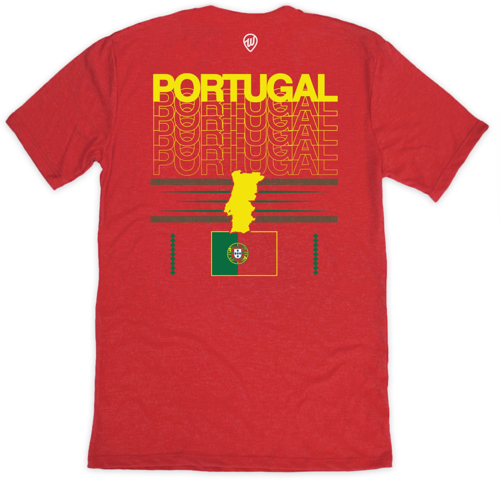 Where I'm From Adult Portugal Red Flag T-Shirt product image