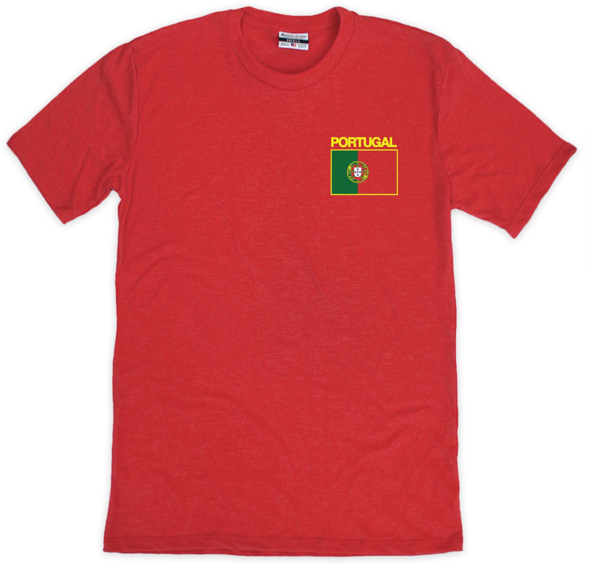 Where I'm From Adult Portugal Red Flag T-Shirt product image