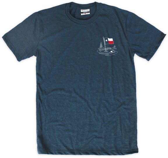 Where I'm From Adult Texas Navy Flag Golf T-Shirt product image