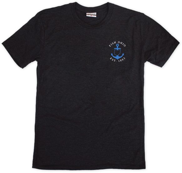 Where I'm From Men's Father's Day Ohio Black Fishing 2 Hit T-Shirt product image