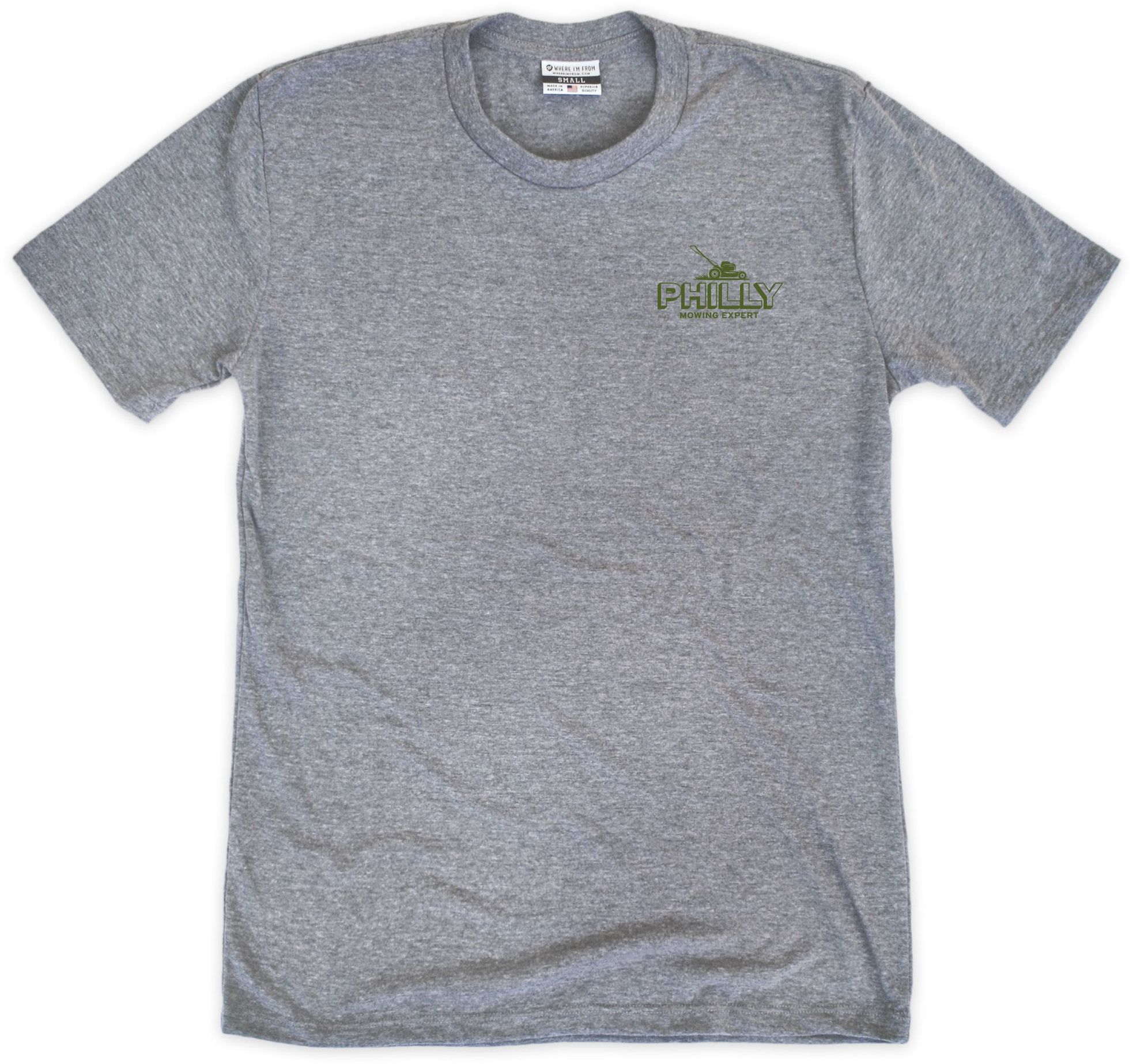 Where I'm From Men's Philadelphia Gray Father's Day Mowing 2 Hit T-Shirt product image