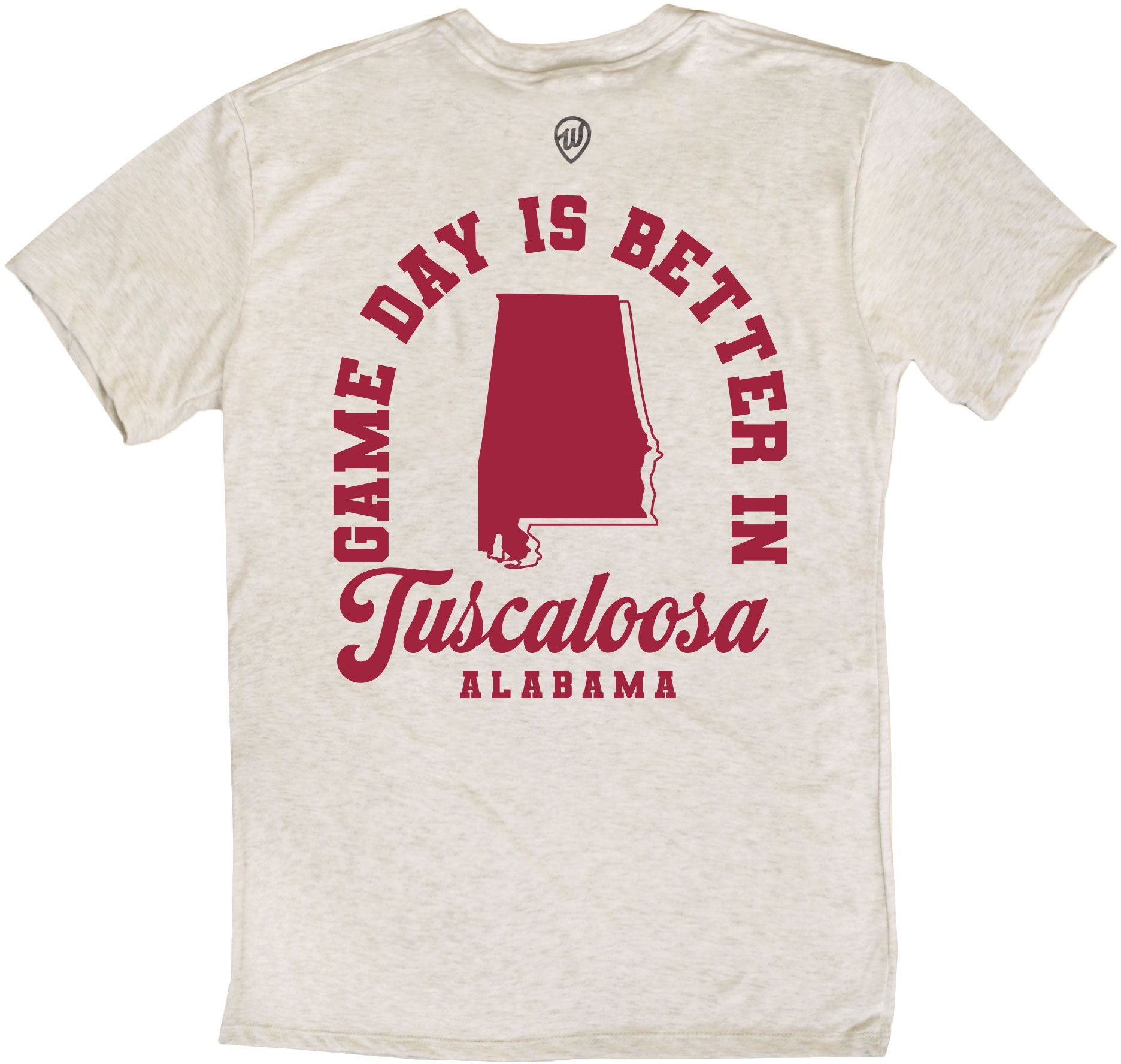 Where I'm From Men's Tuscaloosa Cream Game Day 2Hit T-Shirt product image