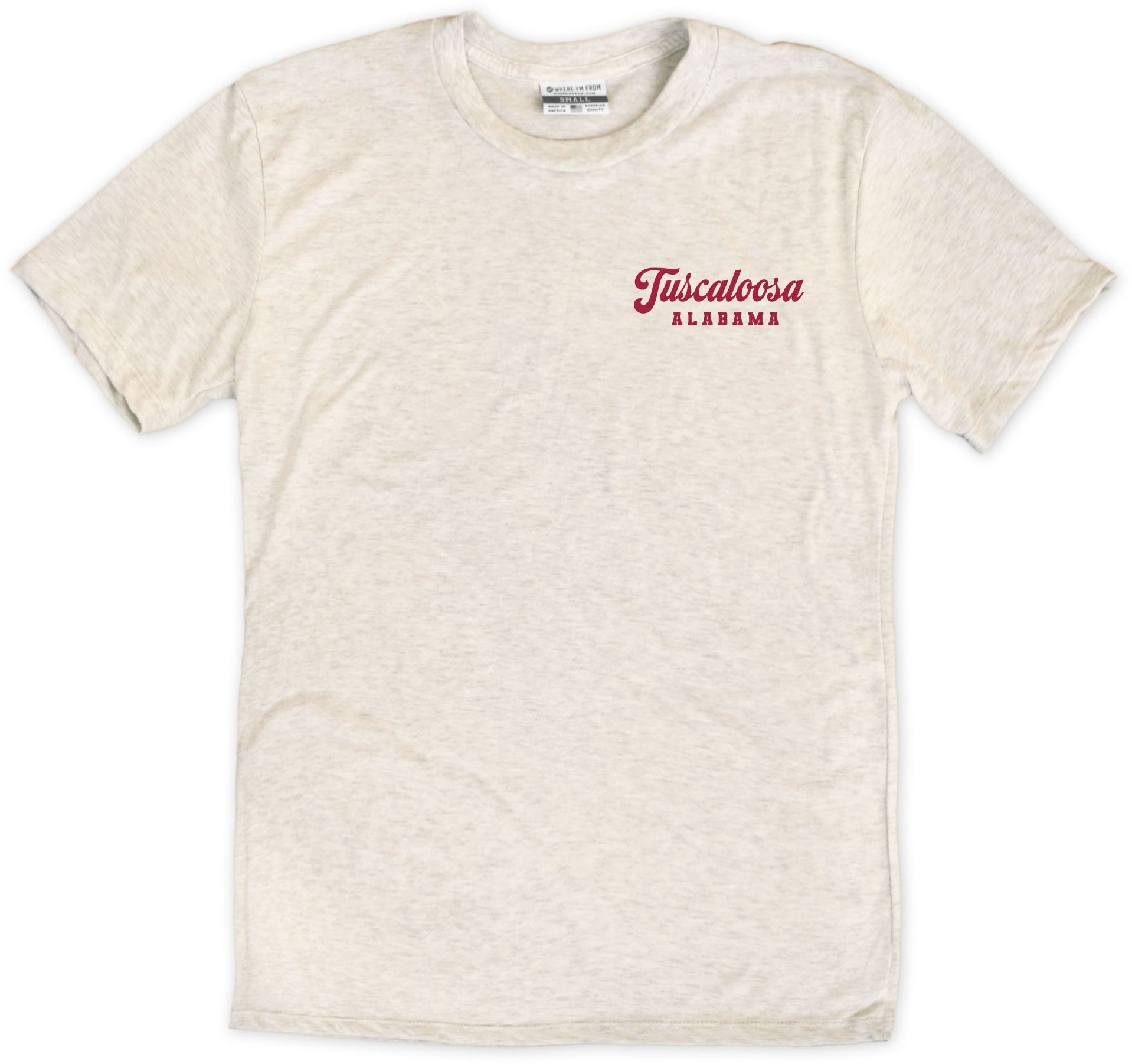 Where I'm From Men's Tuscaloosa Cream Game Day 2Hit T-Shirt product image