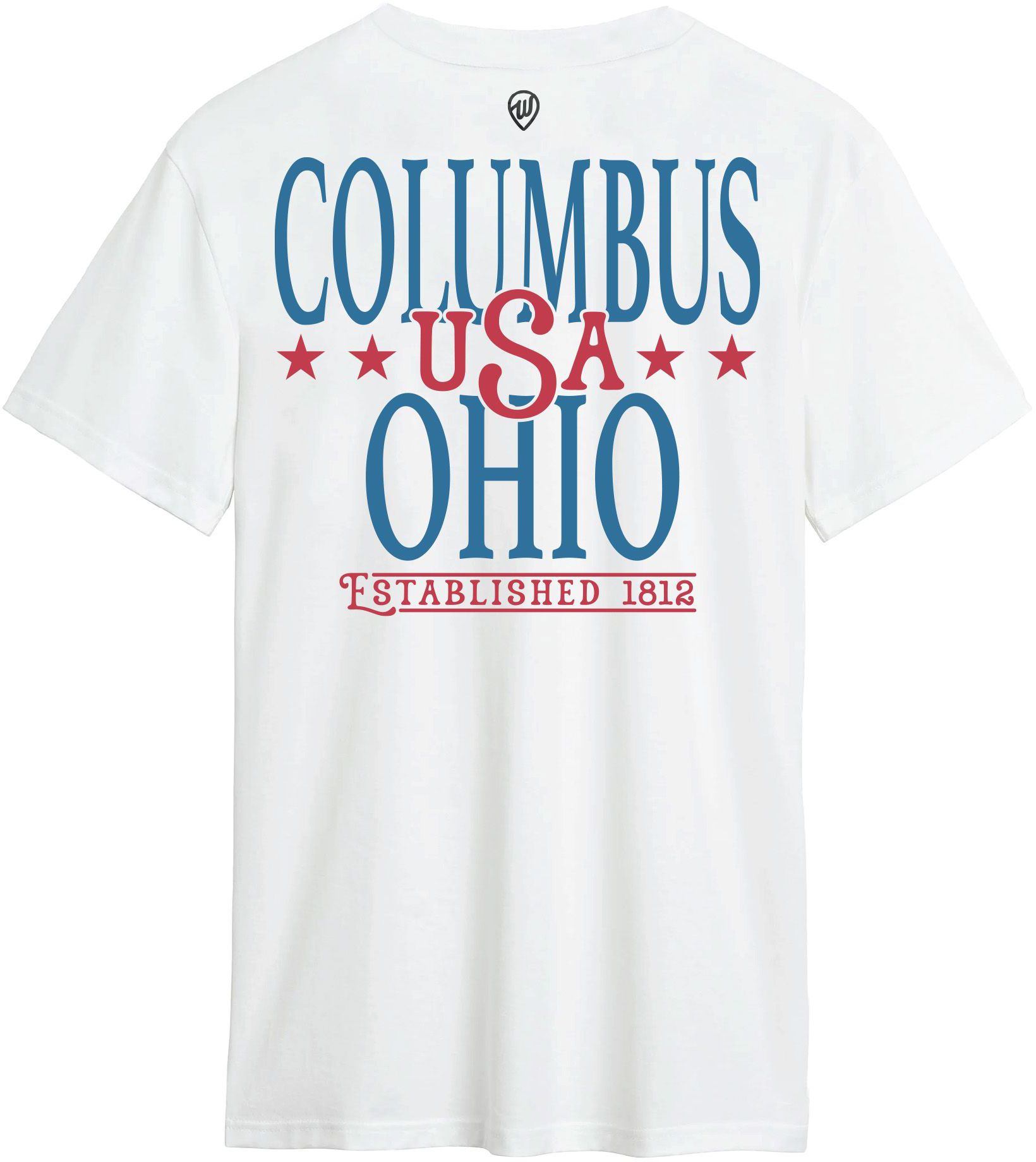 Where I'm From Adult Columbus White 2026 Americana 2 Hit T-Shirt product image