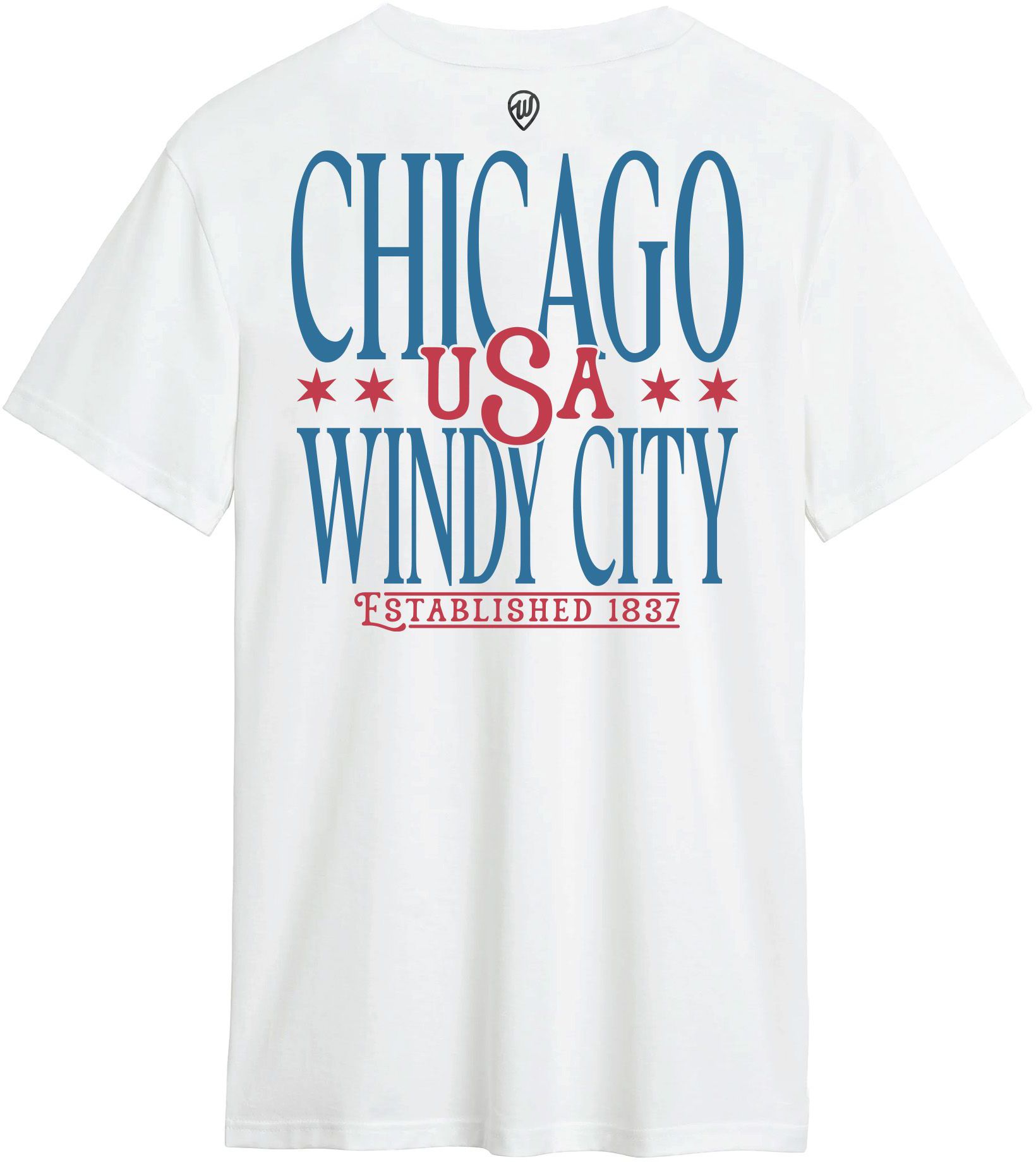 Where I'm From Adult Chicago White 2026 Americana 2 Hit T-Shirt product image