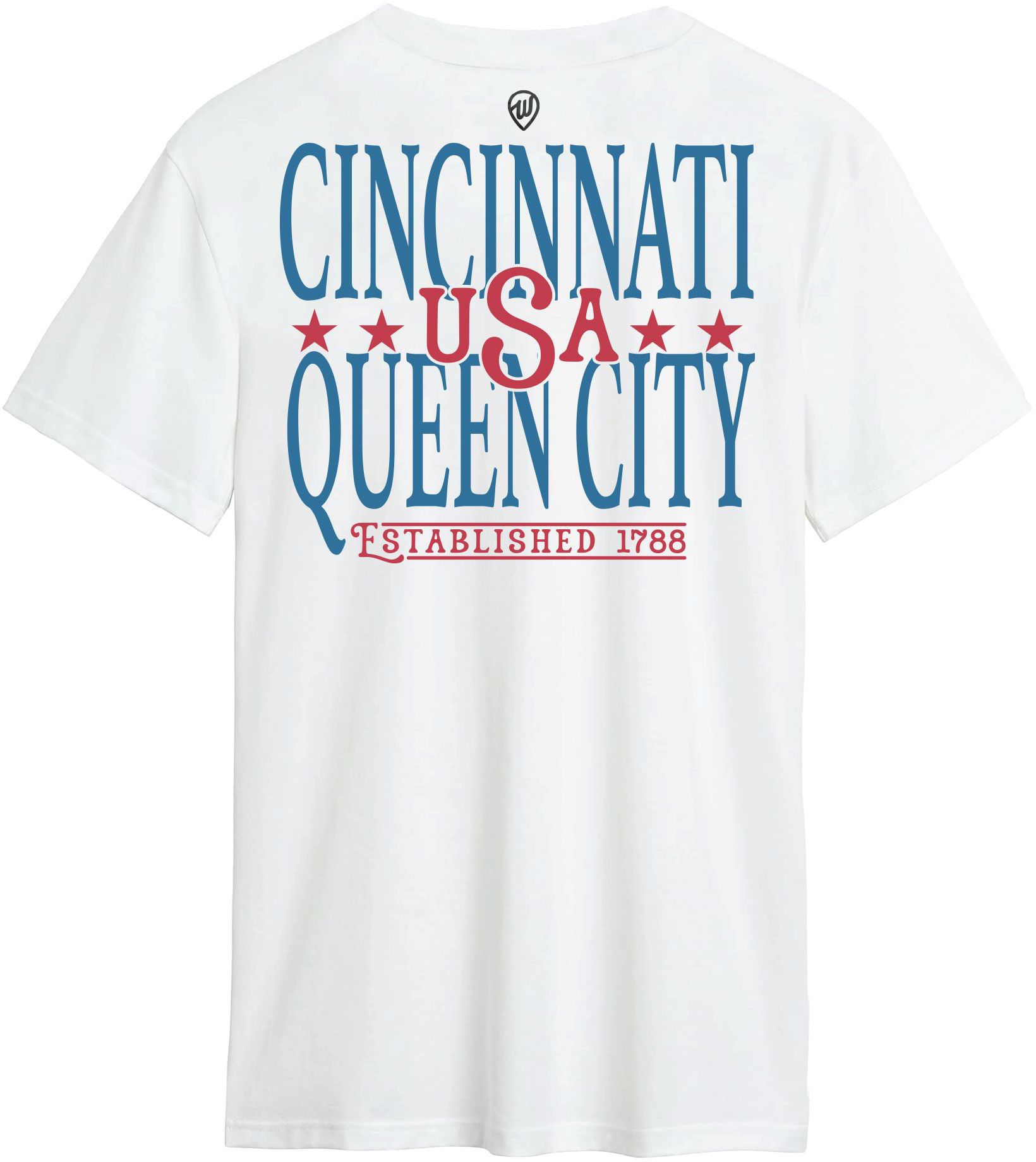 Where I'm From Adult Cincinnati White 2026 Americana 2 Hit T-Shirt product image