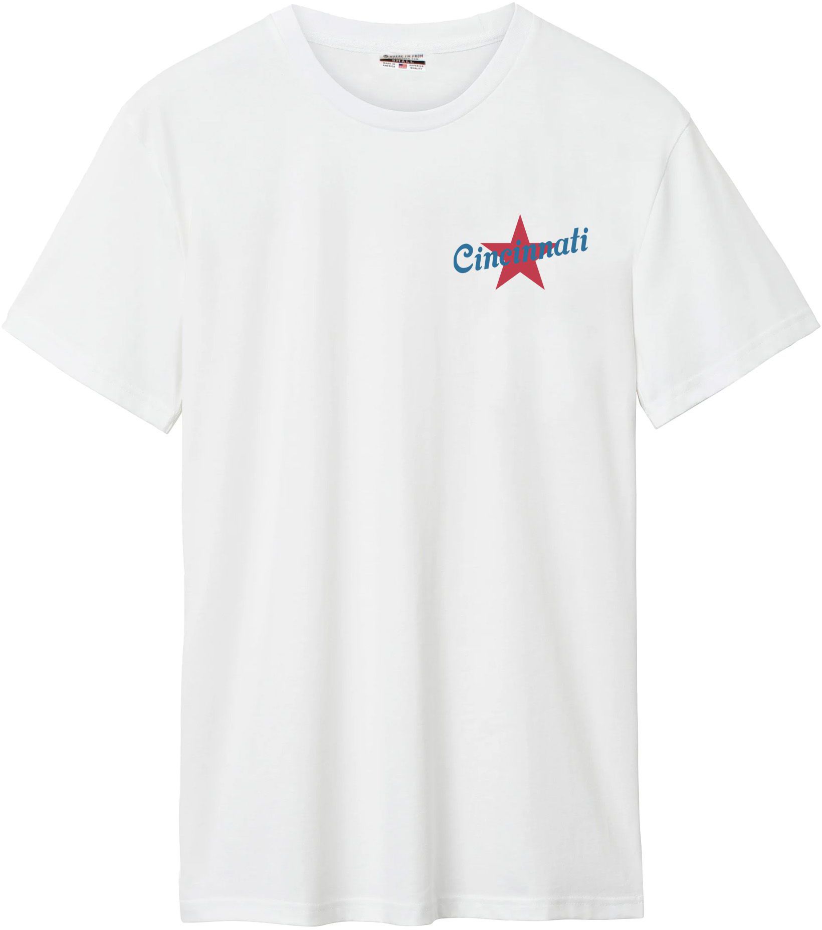 Where I'm From Adult Cincinnati White 2026 Americana 2 Hit T-Shirt product image