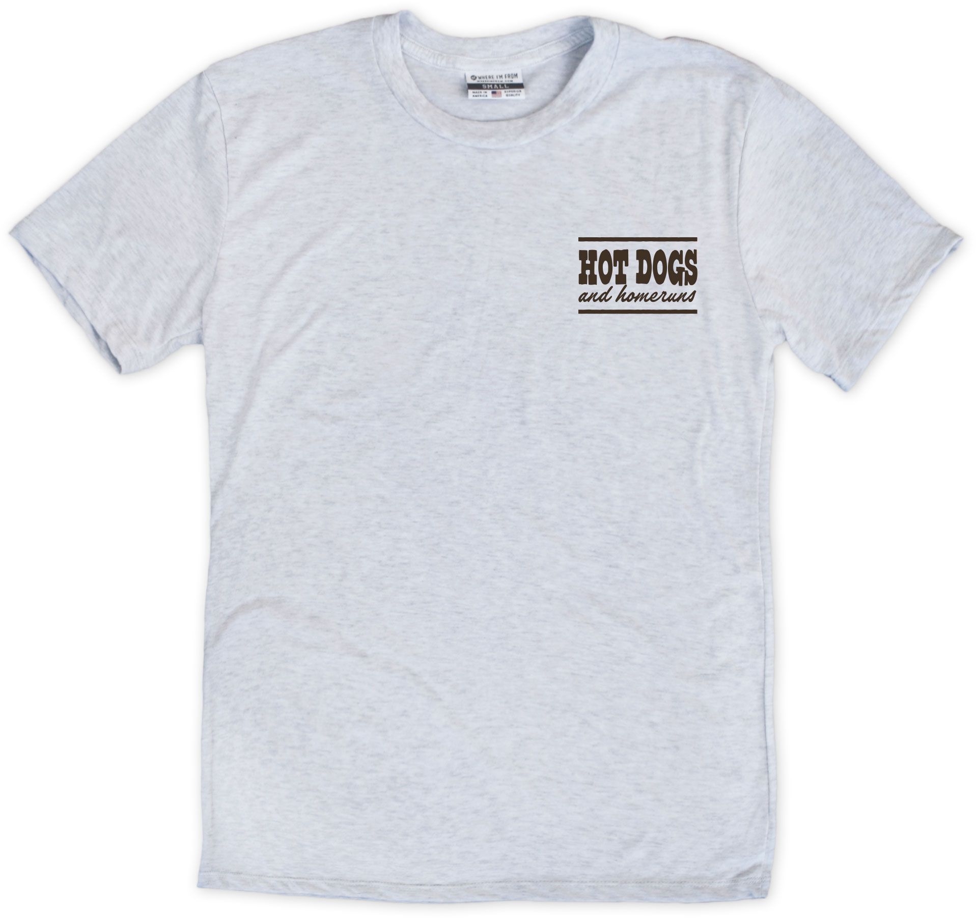 Where I'm From Adult America Ash 2 Hit Easy Baseball T-Shirt product image