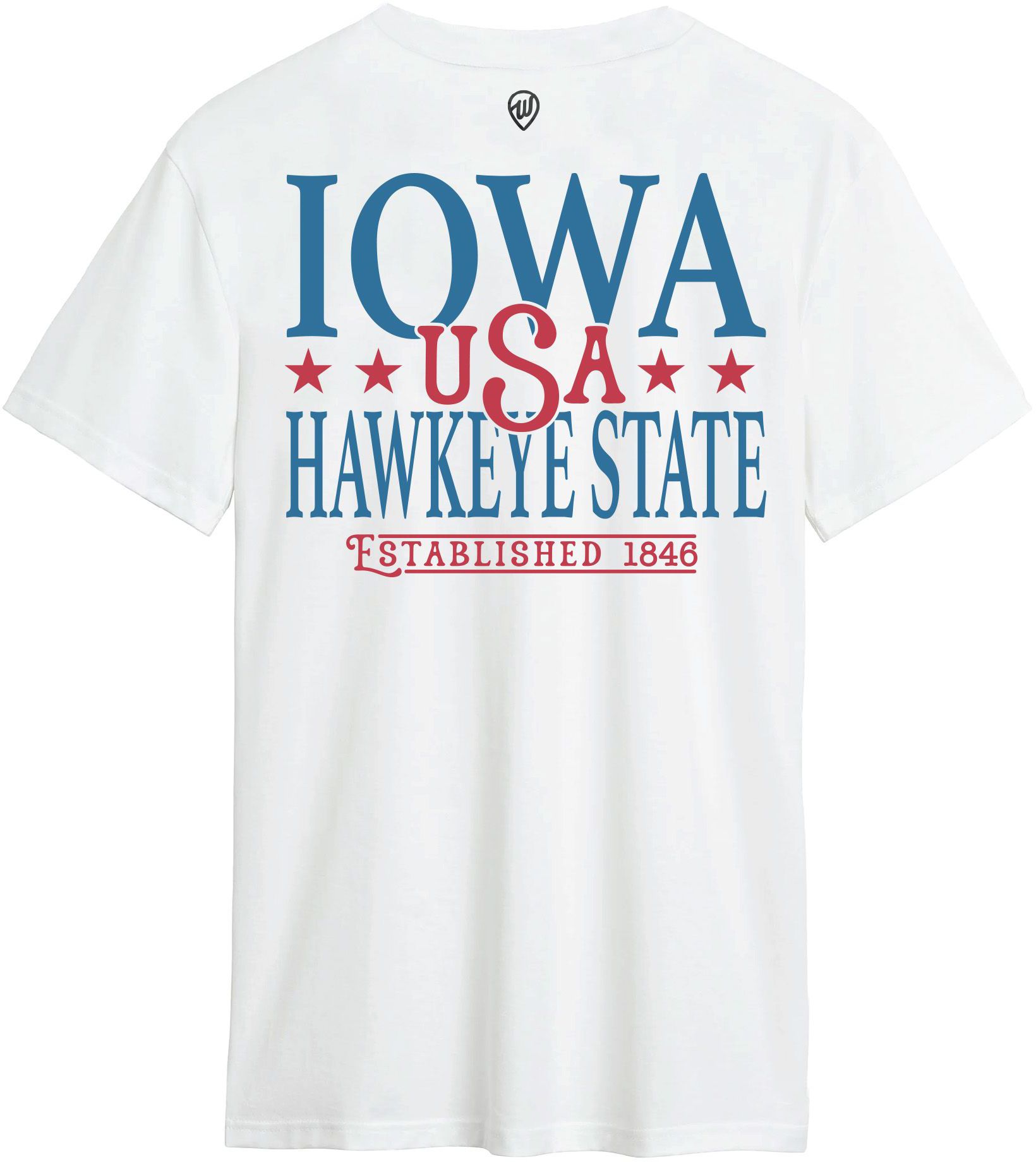 Where I'm From Adult Iowa White 2026 Americana 2 Hit T-Shirt product image