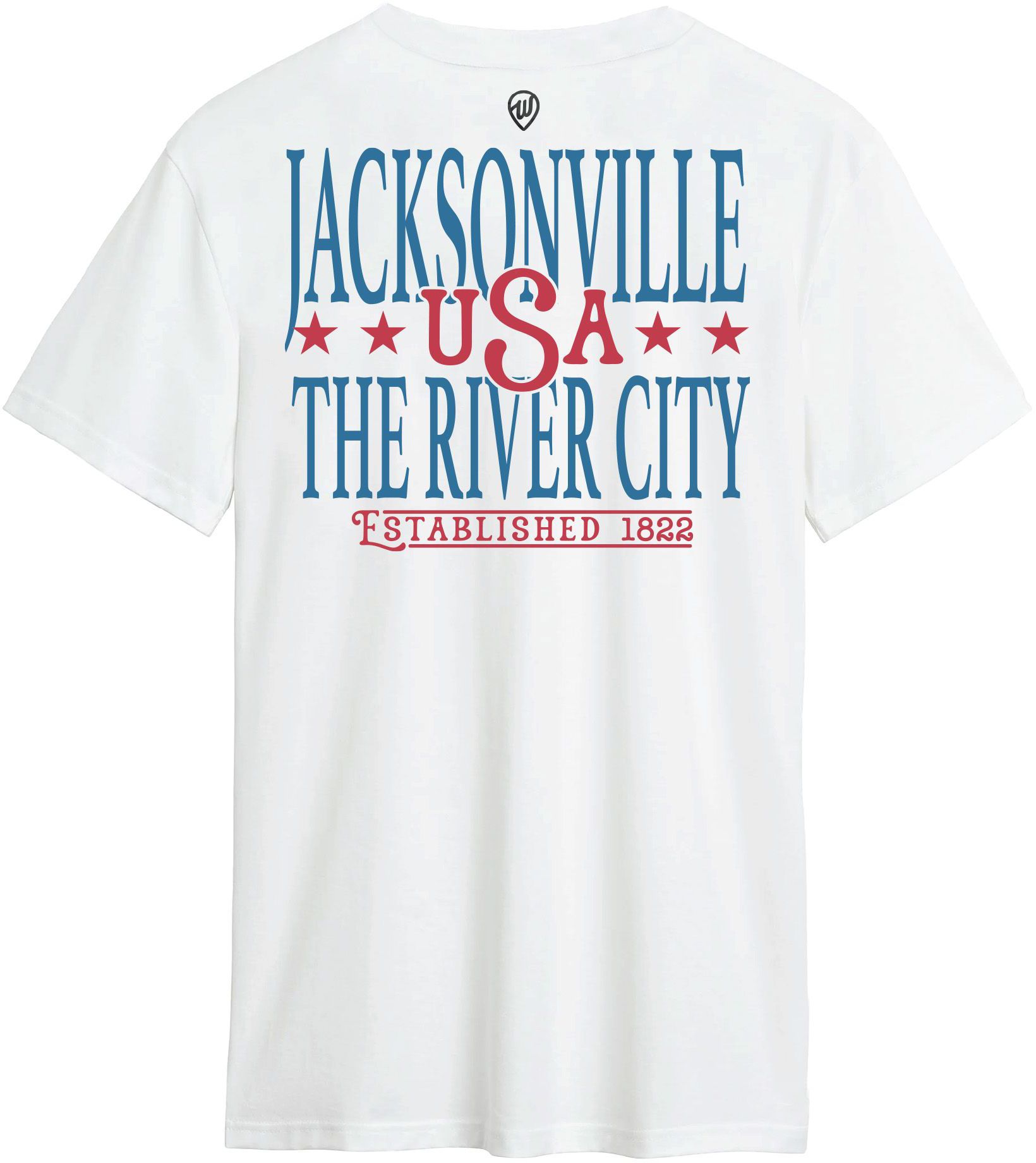 Where I'm From Adult Jacksonville White 2026 Americana 2 Hit T-Shirt product image