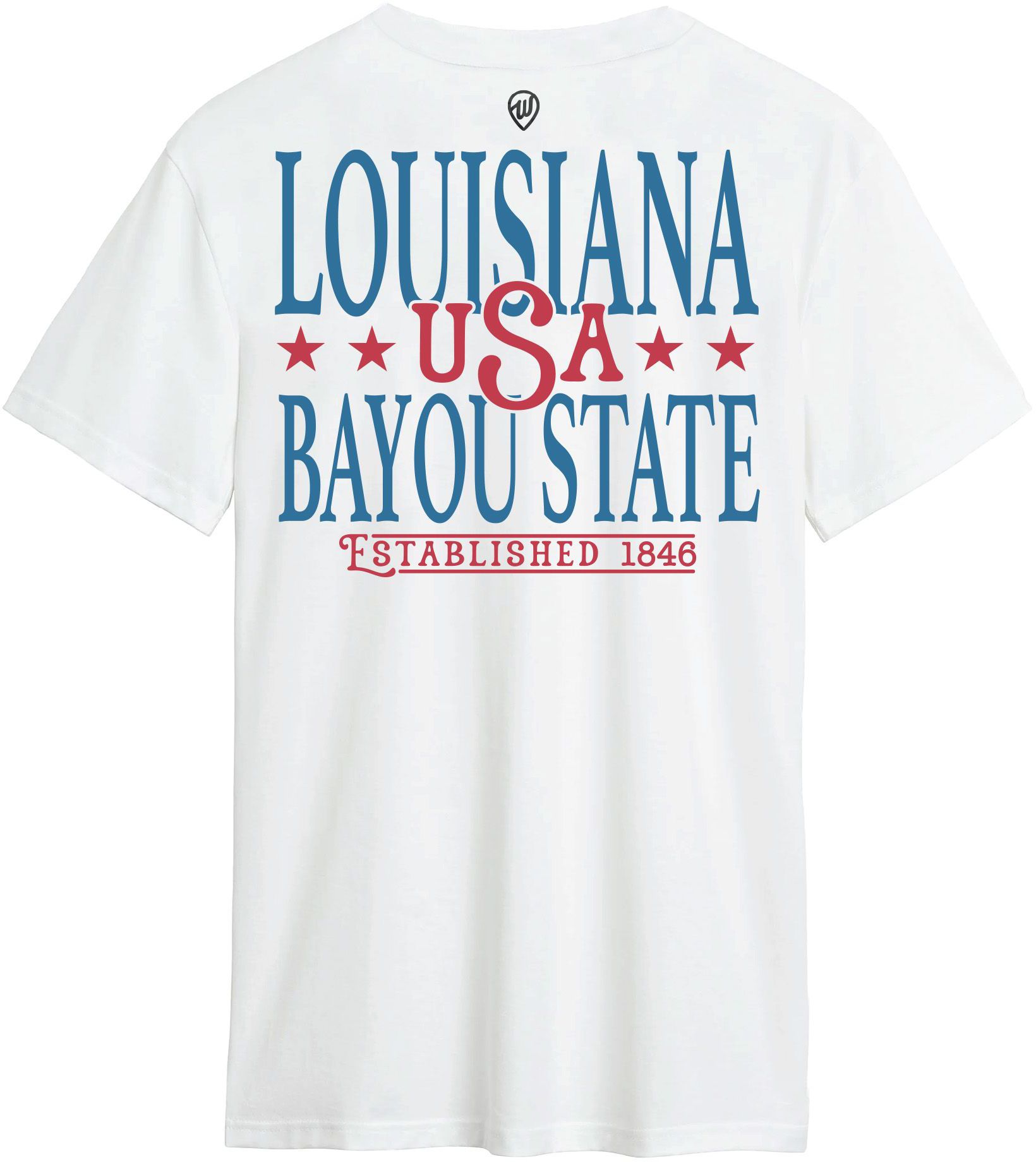 Where I'm From Adult Louisiana White 2026 Americana 2 Hit T-Shirt product image