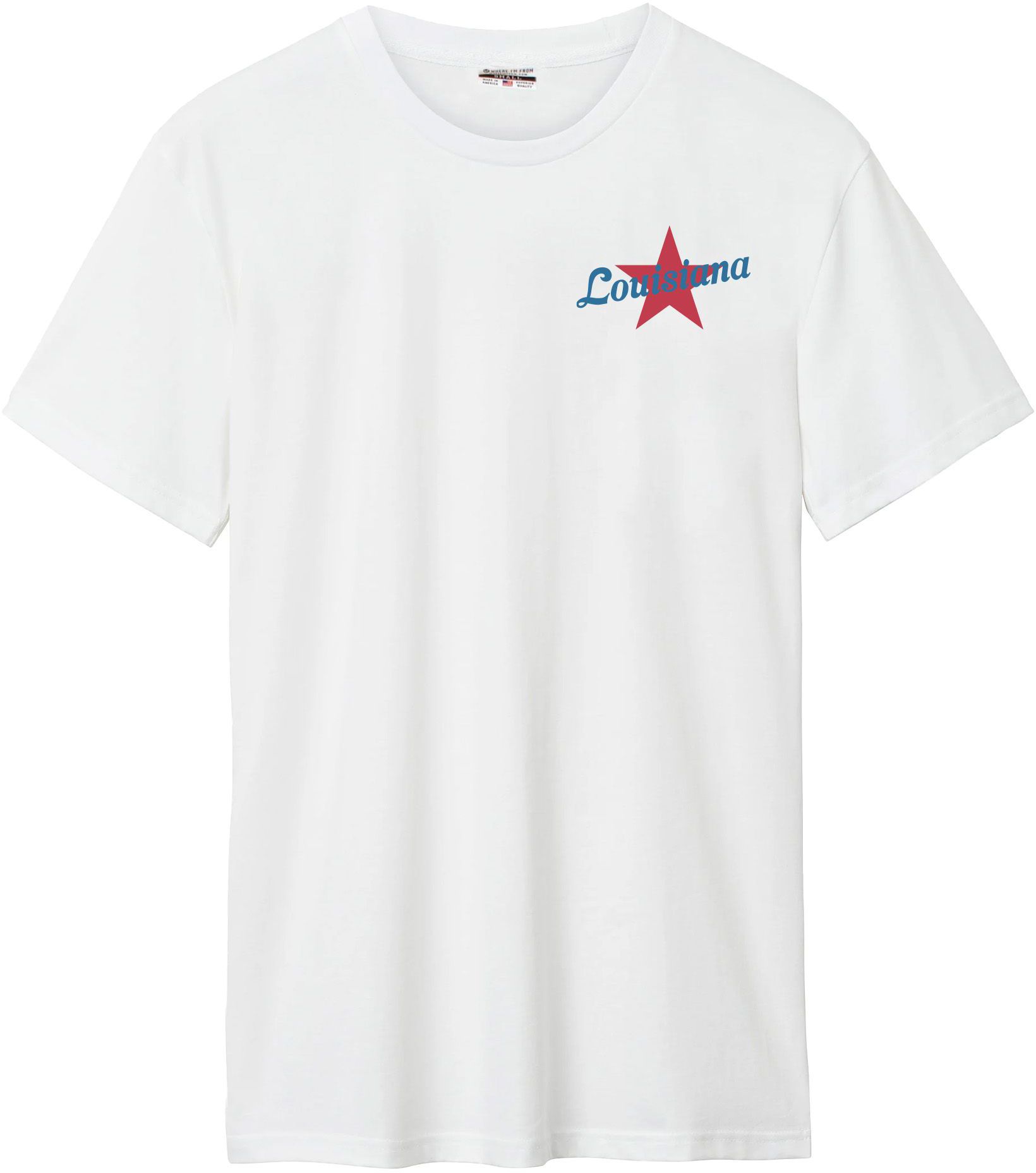 Where I'm From Adult Louisiana White 2026 Americana 2 Hit T-Shirt product image