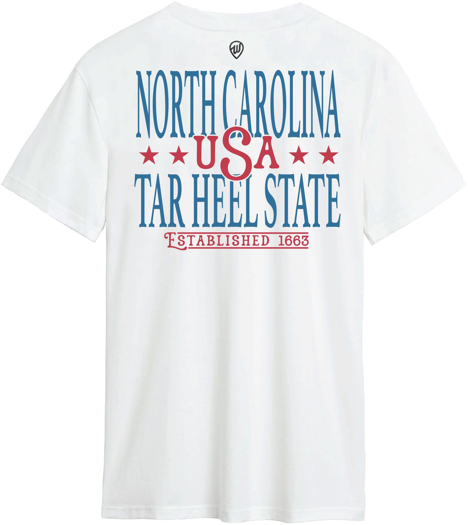Where I'm From Adult North Carolina White 2026 Americana 2 Hit T-Shirt product image