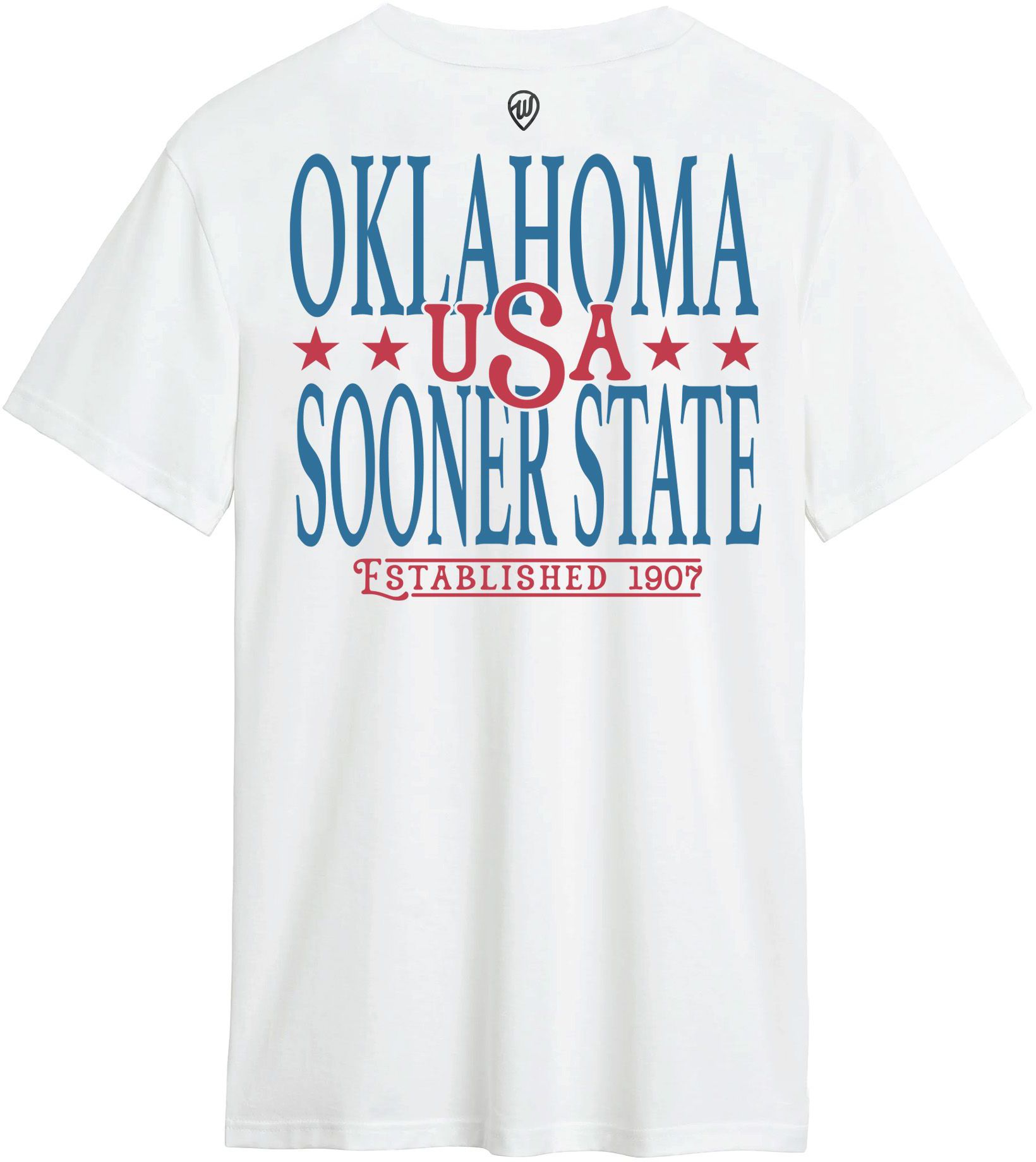 Where I'm From Adult Oklahoma White 2026 Americana 2 Hit T-Shirt product image