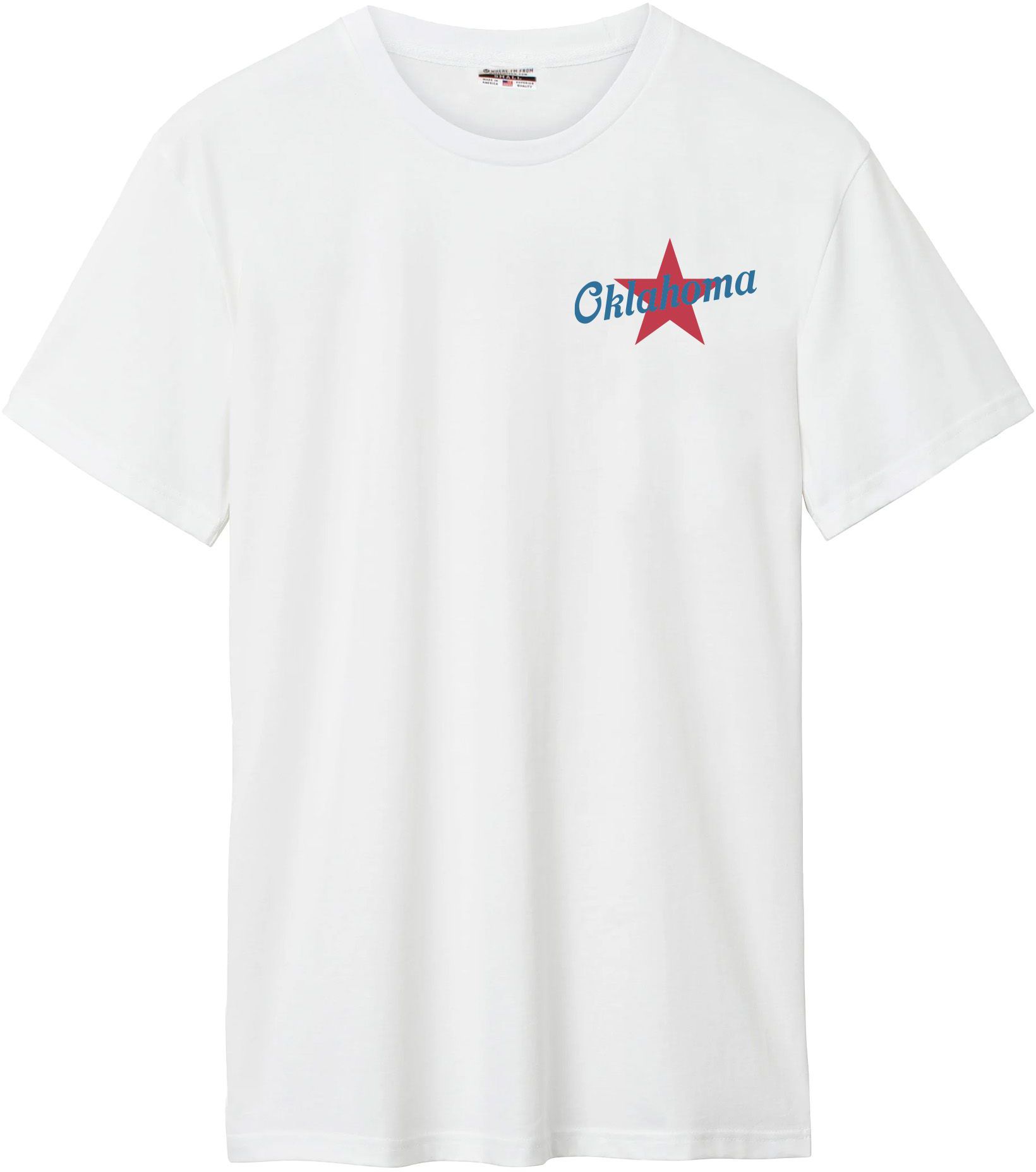 Where I'm From Adult Oklahoma White 2026 Americana 2 Hit T-Shirt product image
