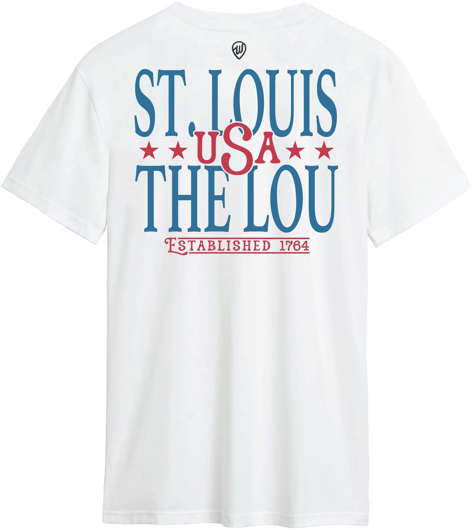 Where I'm From Adult St. Louis White 2026 Americana 2 Hit T-Shirt product image