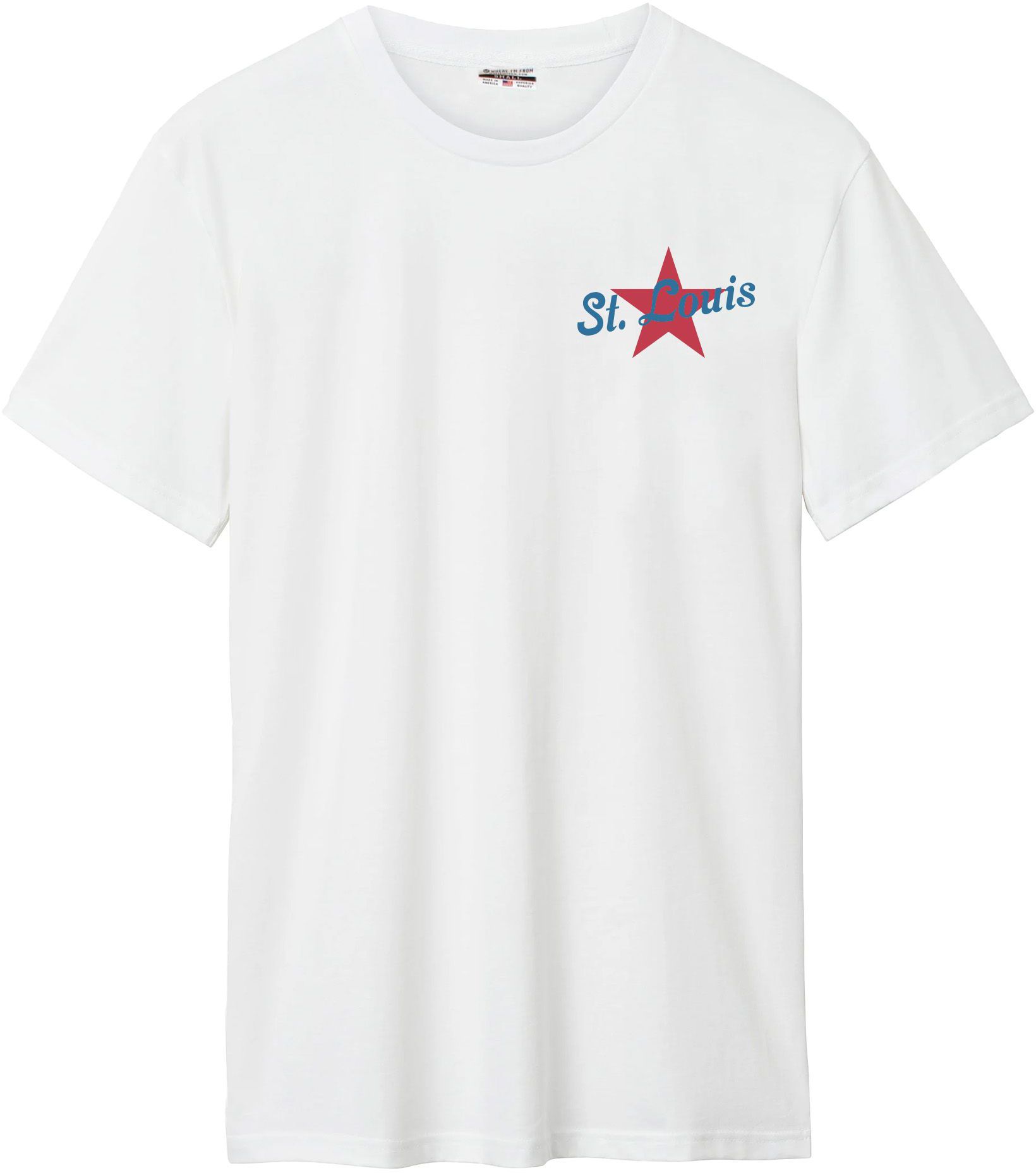 Where I'm From Adult St. Louis White 2026 Americana 2 Hit T-Shirt product image