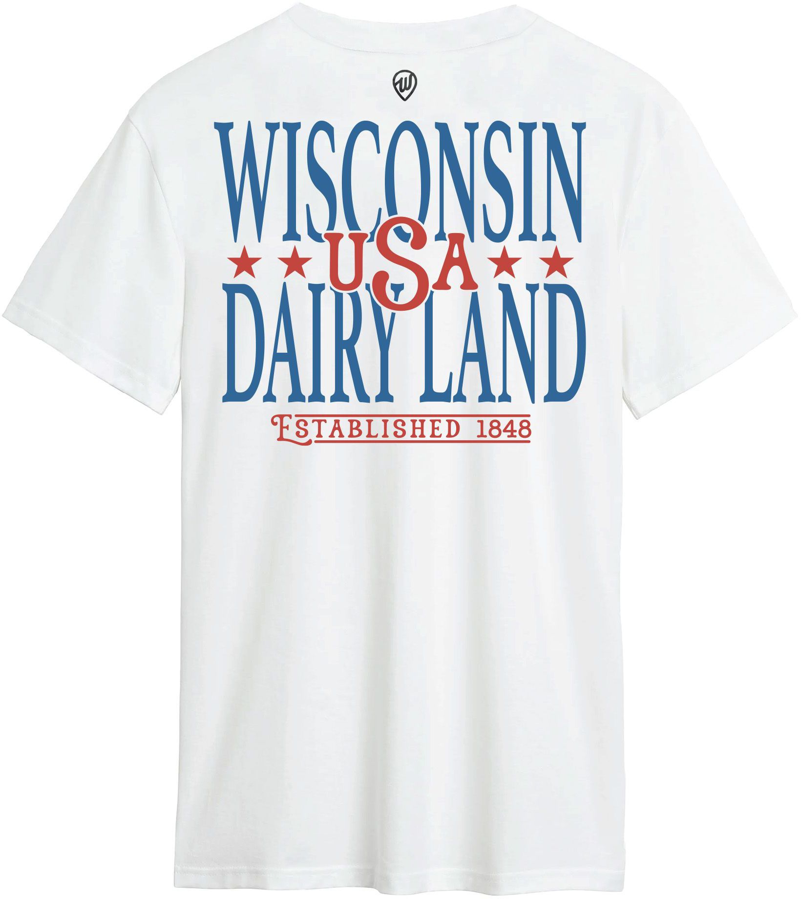 Where I'm From Adult Wisconsin White 2026 Americana 2 Hit T-Shirt product image