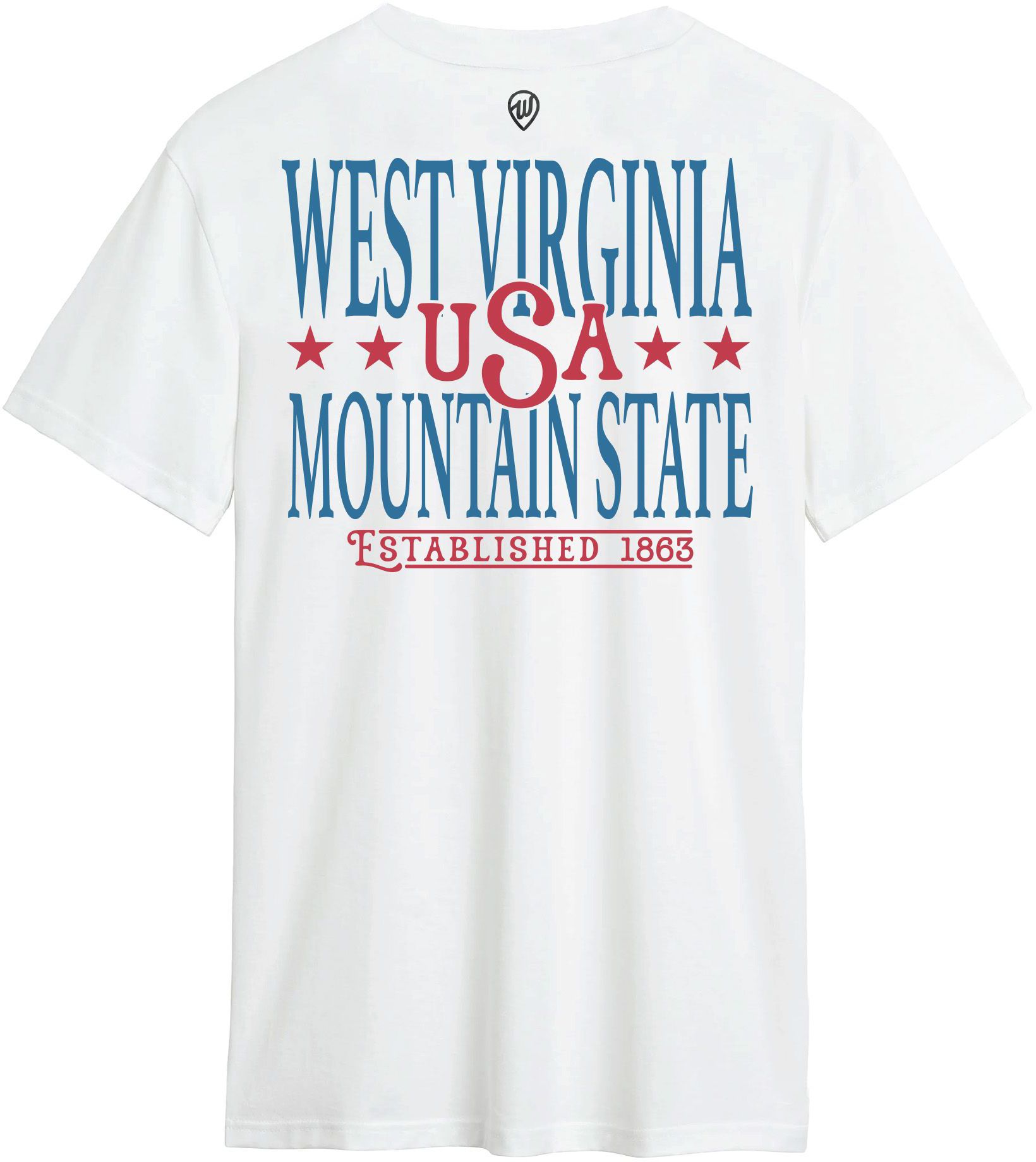 Where I'm From Adult West Virginia White 2026 Americana 2 Hit T-Shirt product image