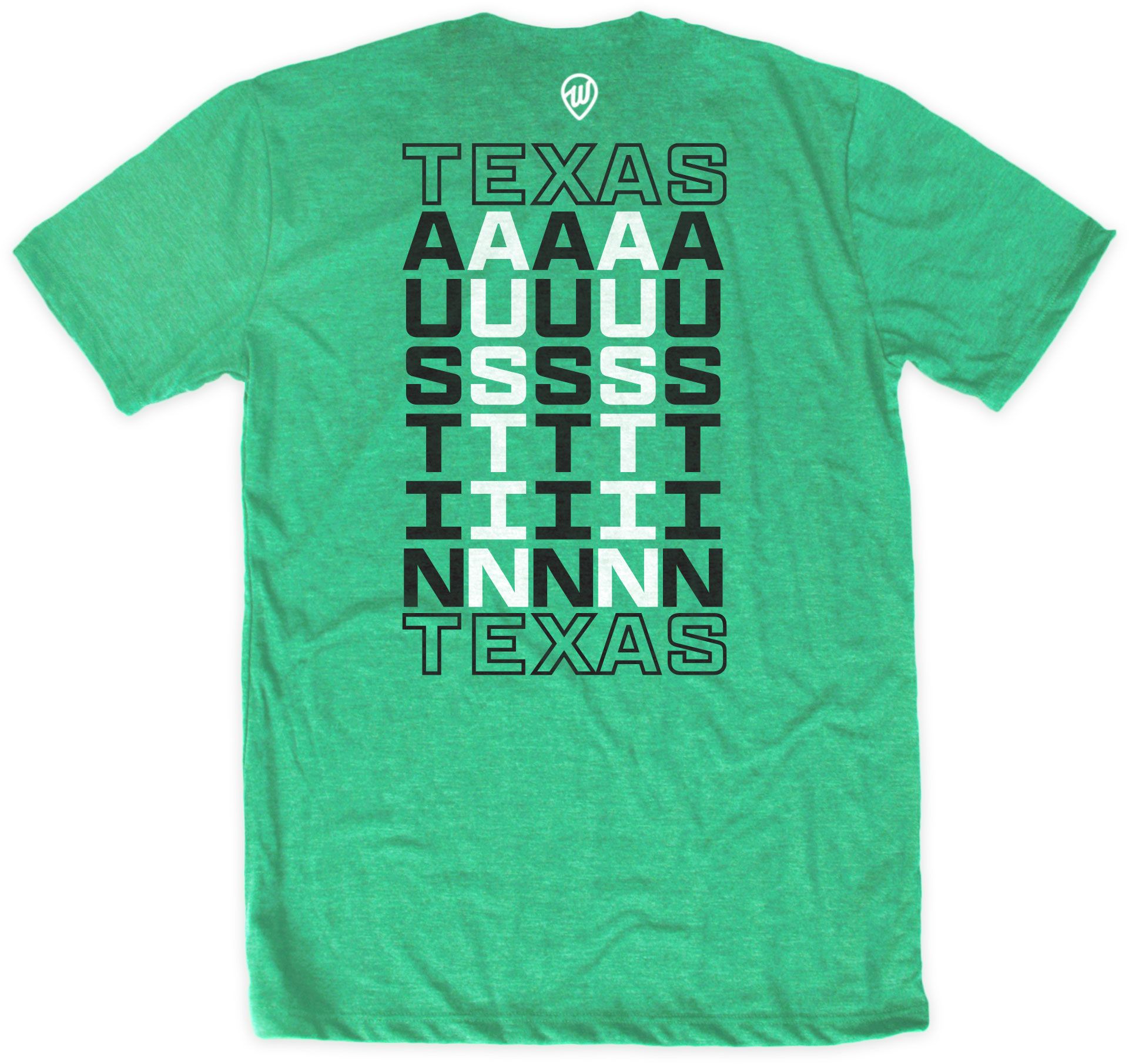 Where I'm From Adult Austin Green Script T-Shirt product image