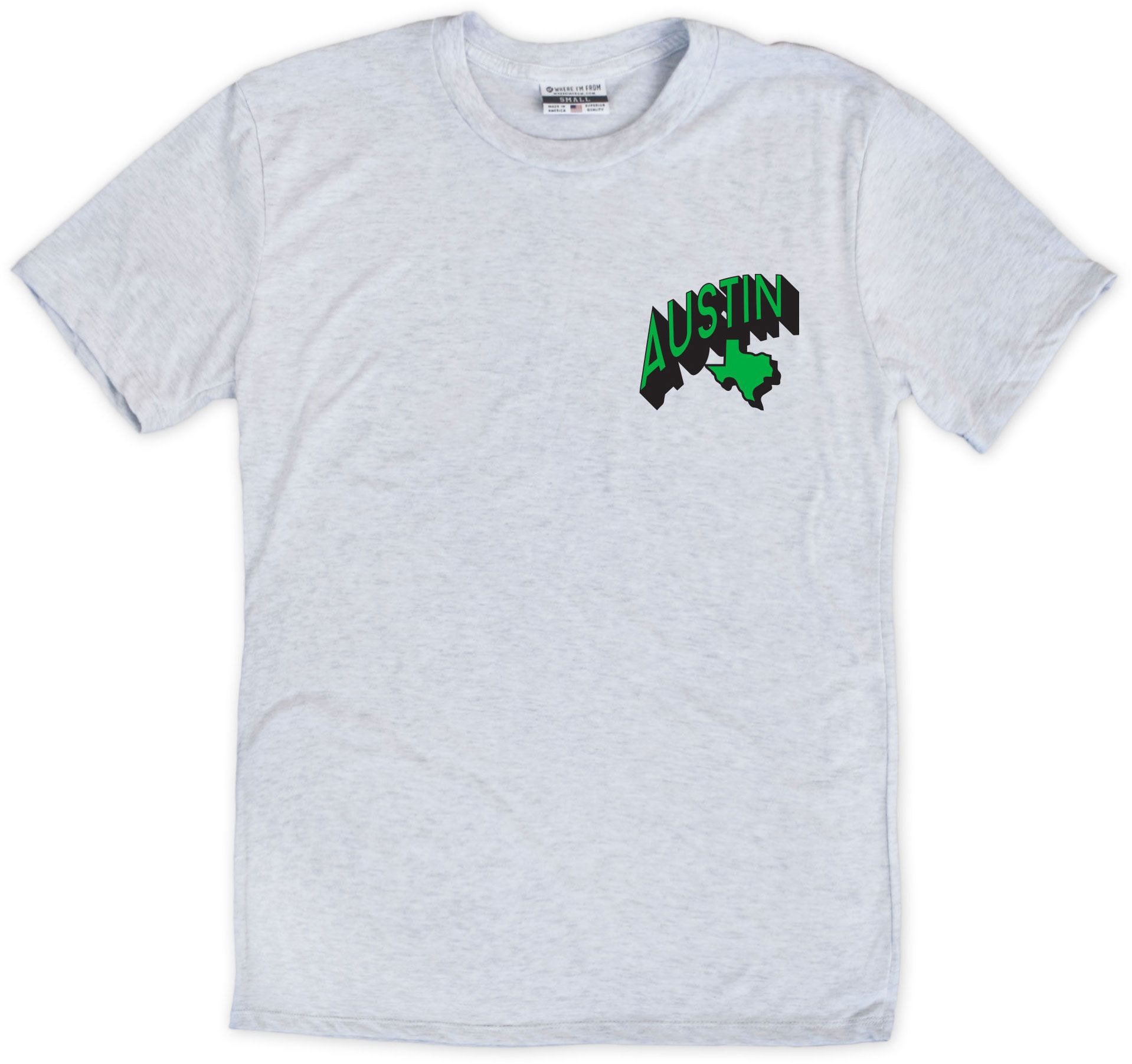 Where I'm From Adult Austin White City 2Sided T-Shirt product image