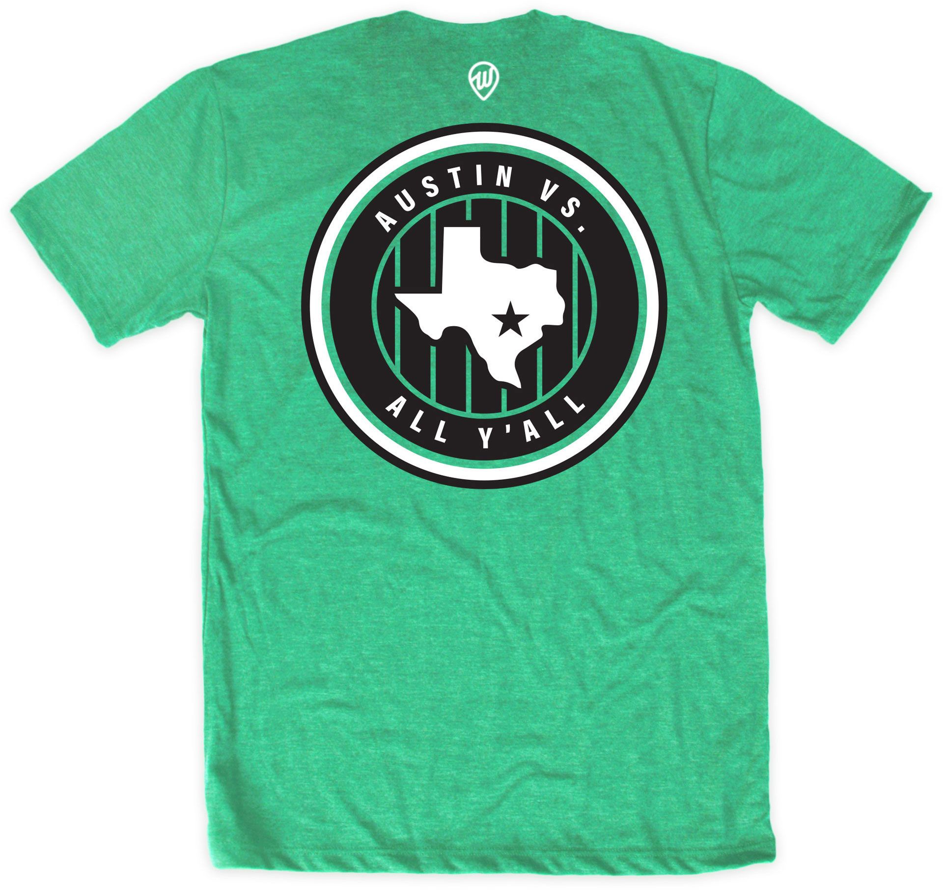 Where I'm From Adult Austin Green Versus All Y'all T-Shirt product image