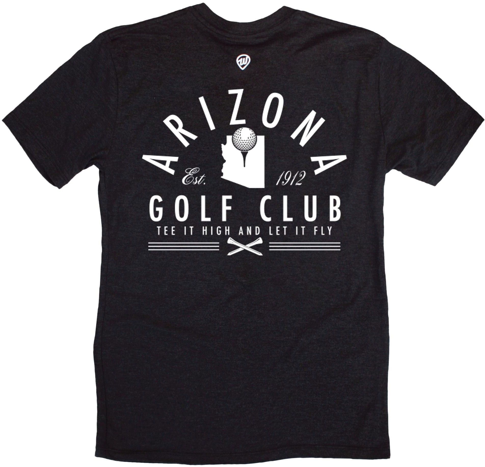 Where I'm From Adult Arizona Black 2 Hit Golf T-Shirt product image