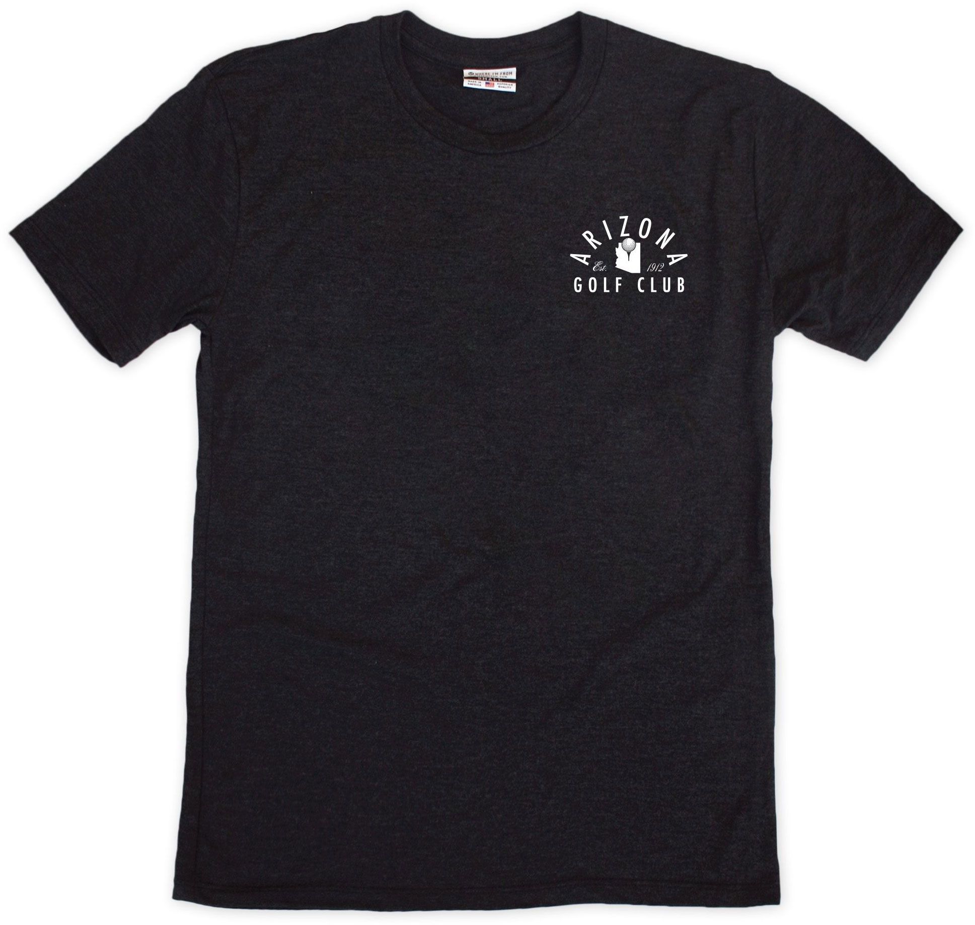 Where I'm From Adult Arizona Black 2 Hit Golf T-Shirt product image