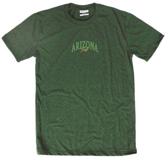 Where I'm From Adult Arizona Green State 2 Hit Golf T-Shirt product image