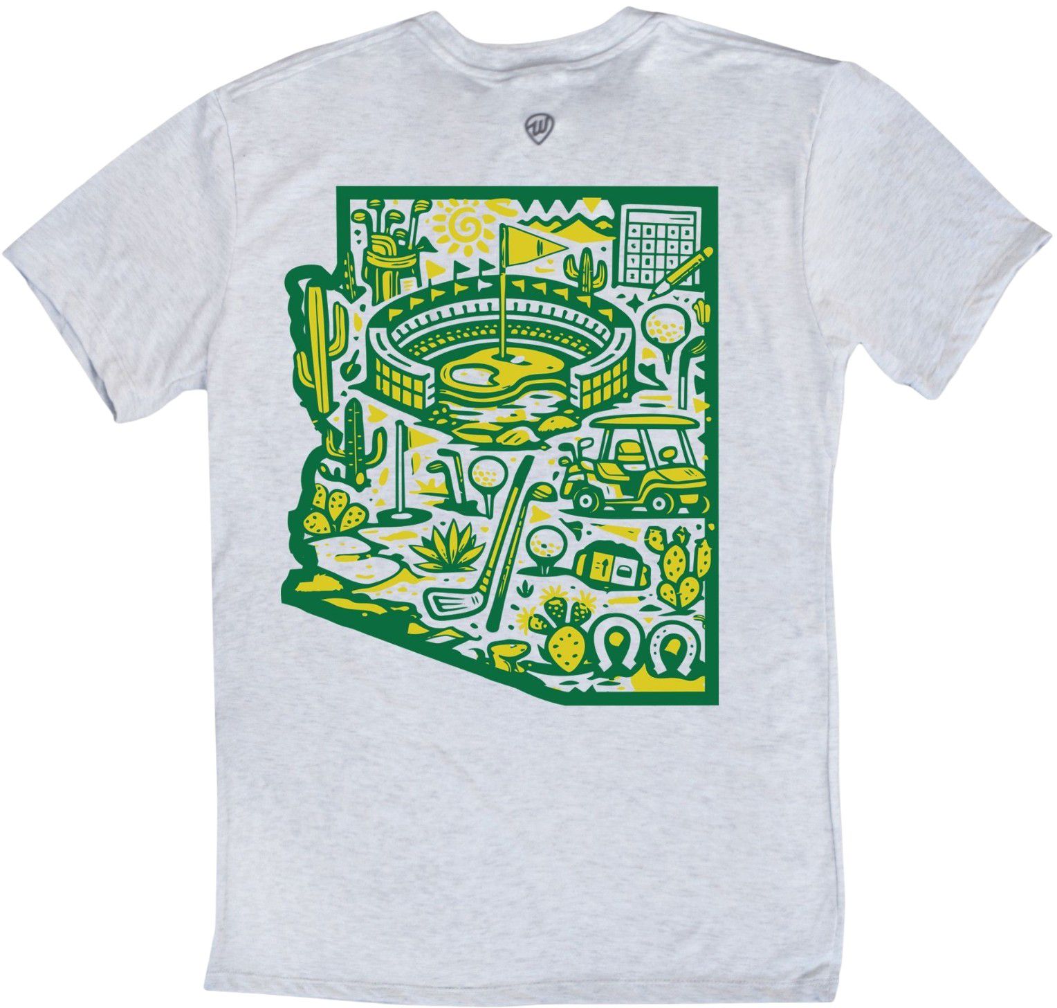 Where I'm From Adult Arizona Ash State 2 Hit T-Shirt product image