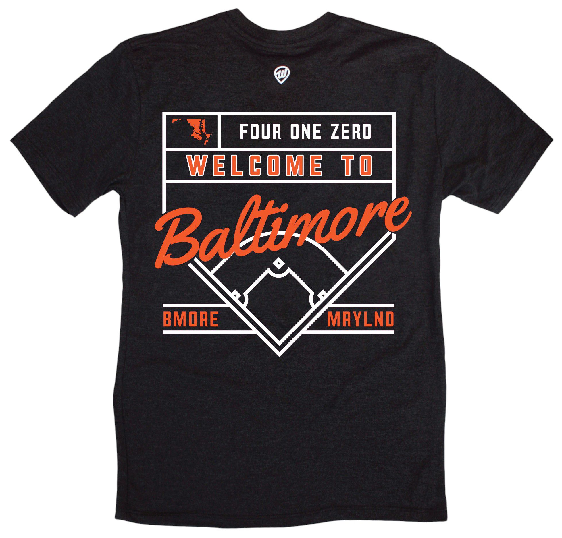 Where I'm From Adult Baltimore Black 2Sided Diamond T-Shirt product image