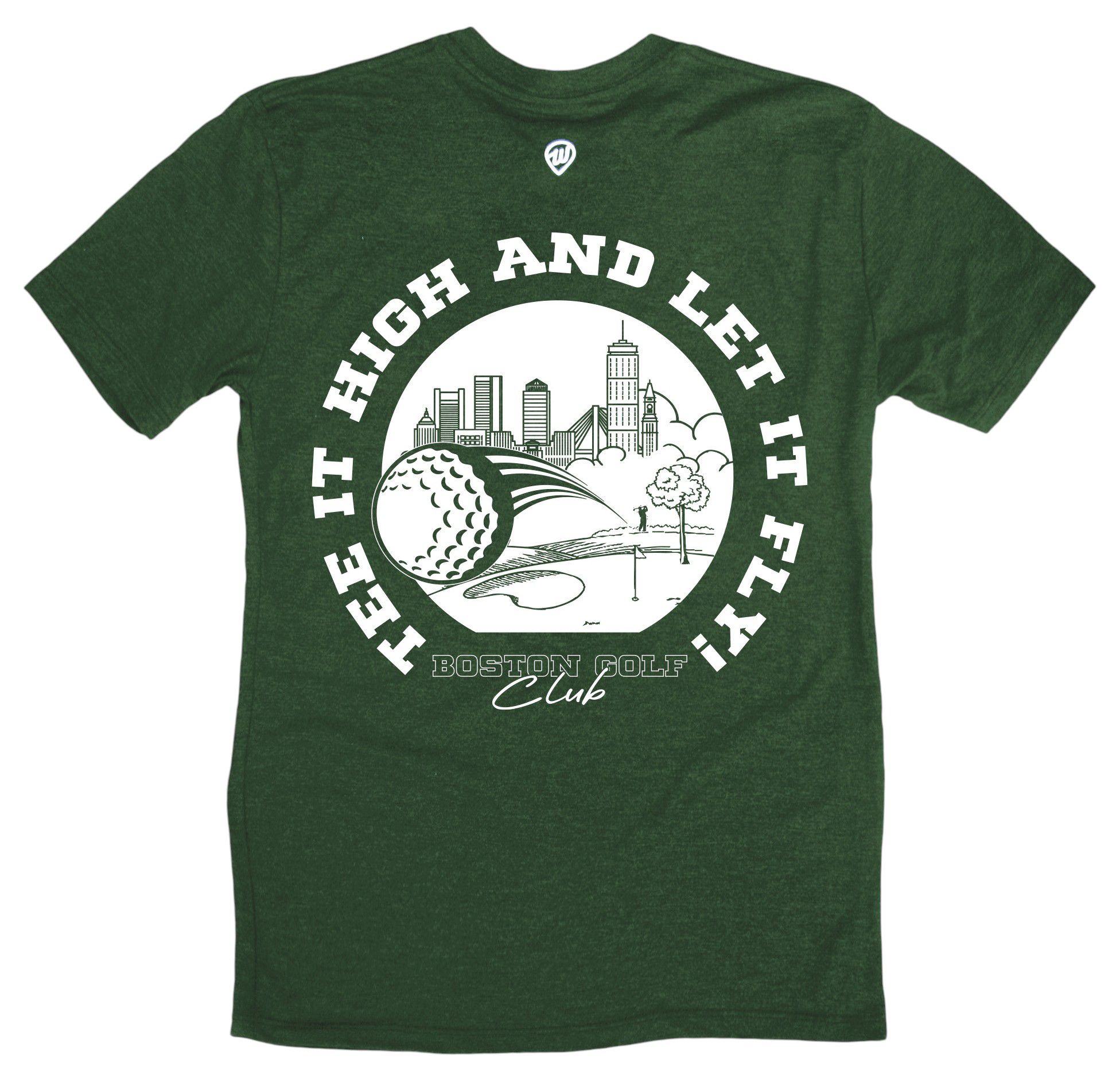 Where I'm From Adult Boston Green Father's Day 2Sided Golf T-Shirt product image