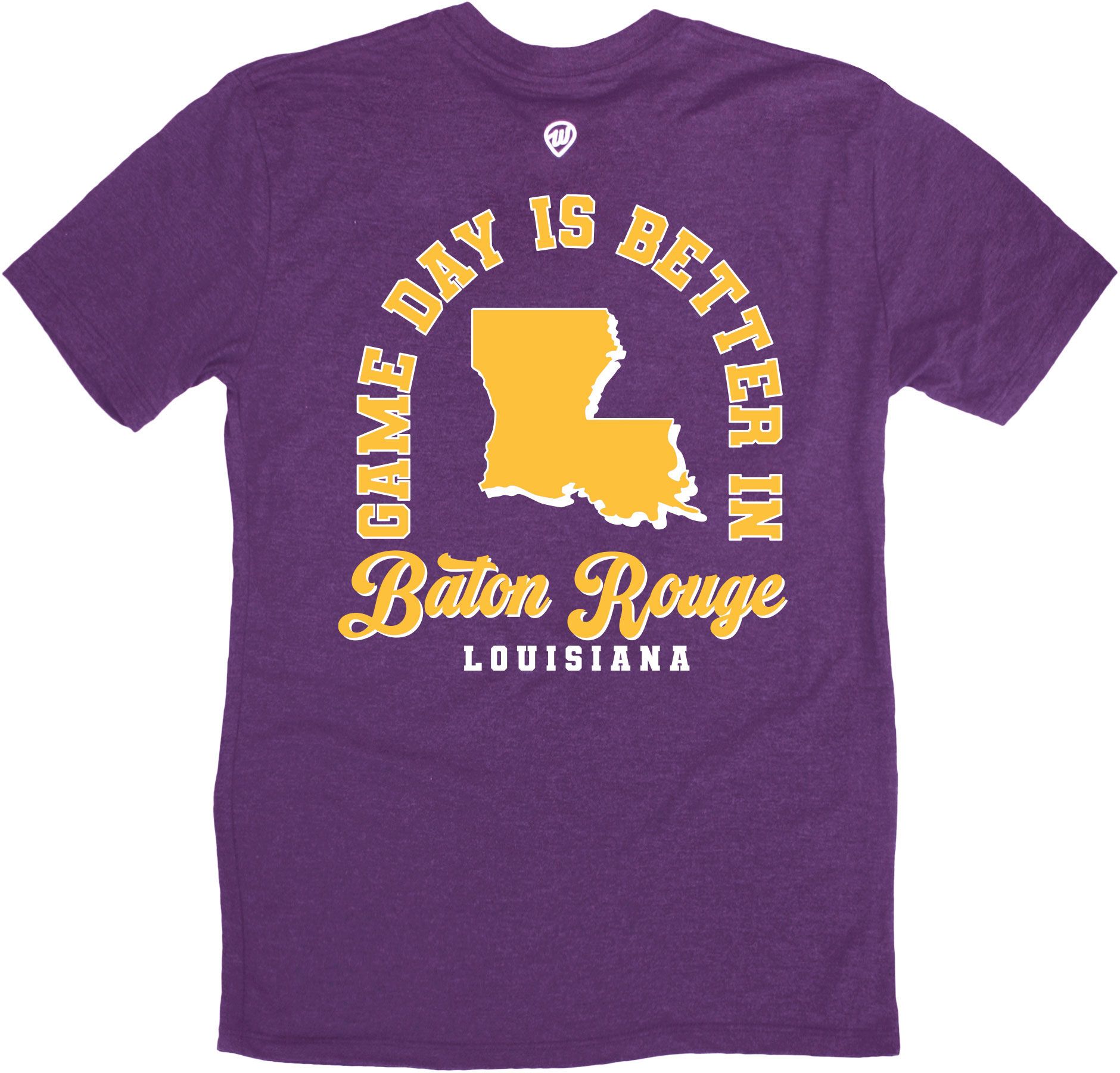 Where I'm From Men's Baton Rouge Purple Game Day 2Hit T-Shirt product image