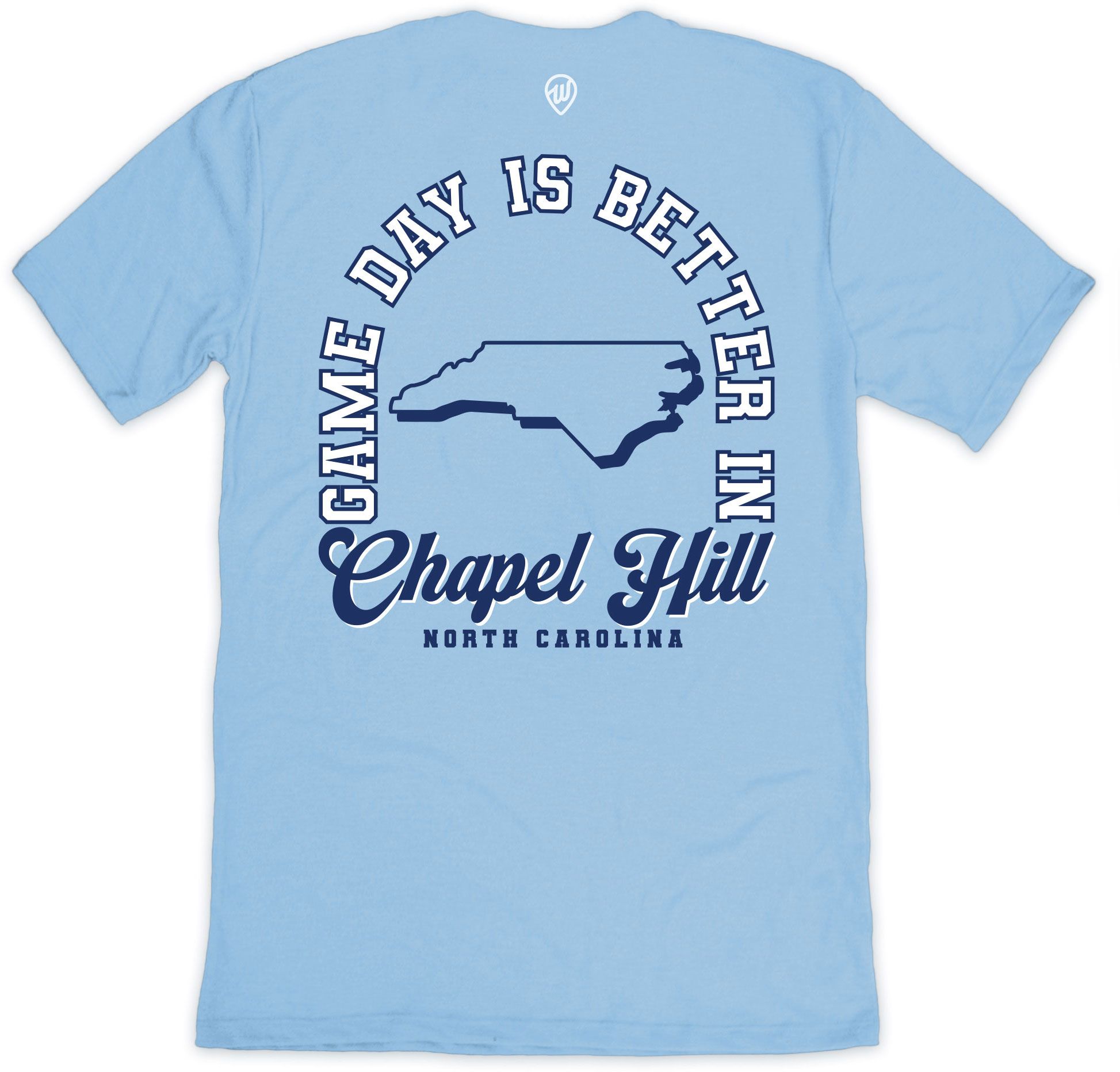 Where I'm From Men's Chapel Hill Light Blue Game Day 2Hit T-Shirt product image