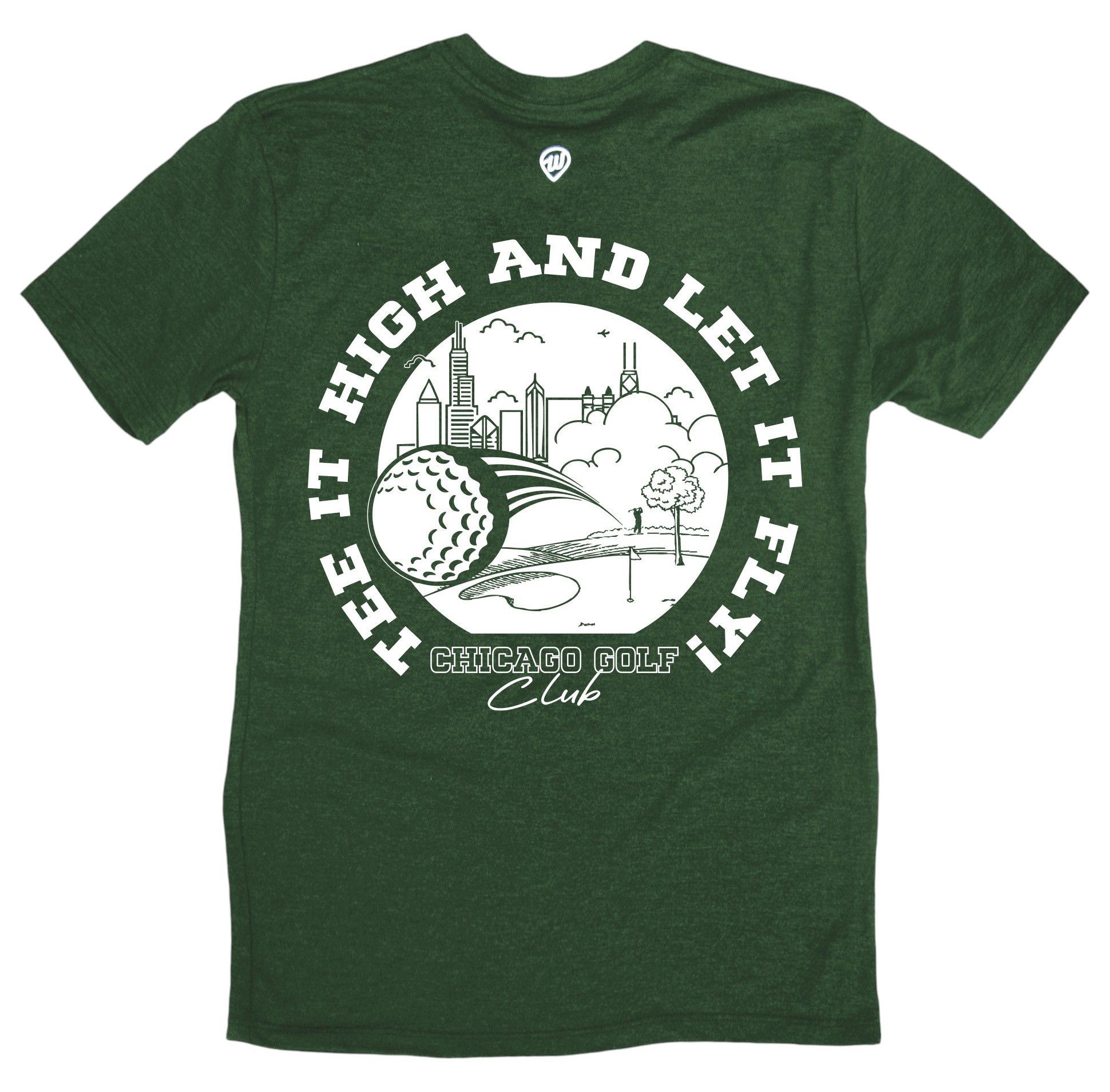 Where I'm From Adult Chicago Green Father's Day 2Sided Golf T-Shirt product image