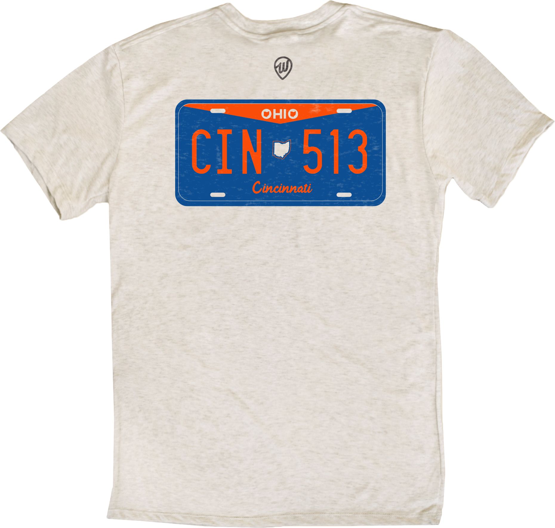 Where I'm From Adult Cincinnati License Natural T-Shirt product image