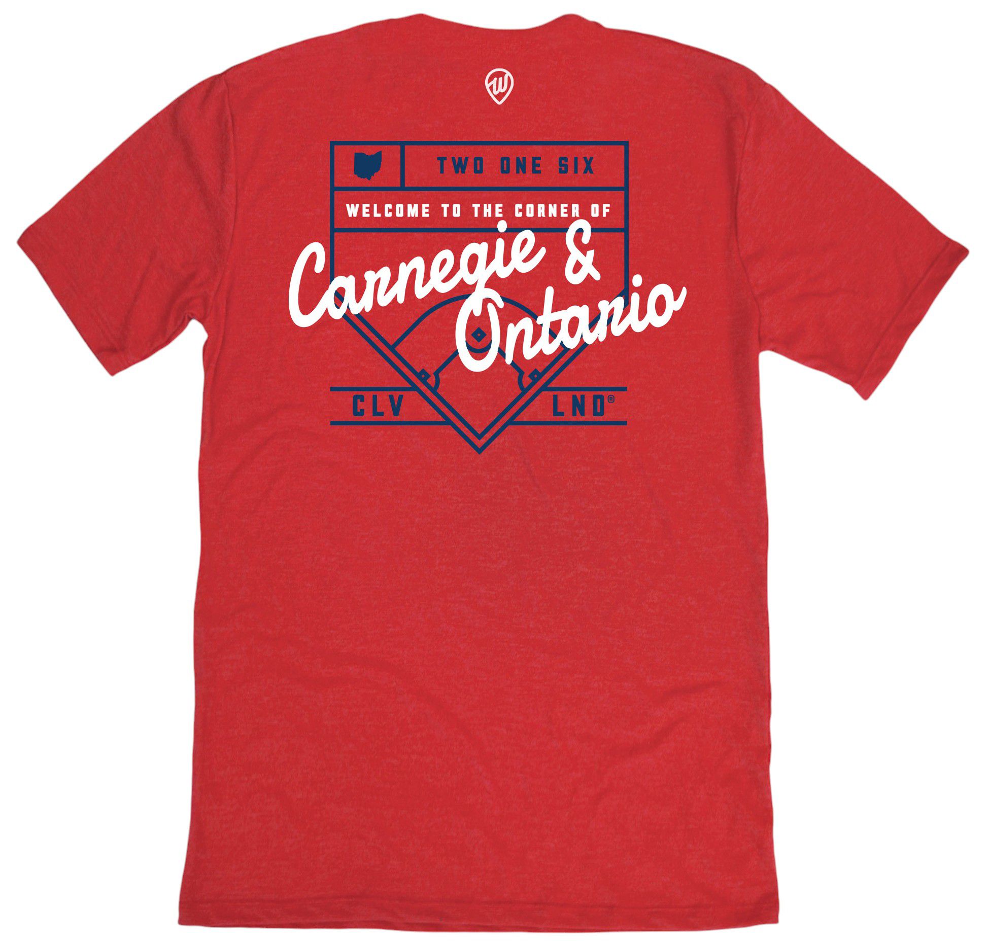 Where I'm From Adult Cleveland Red 2Sided Diamond T-Shirt product image