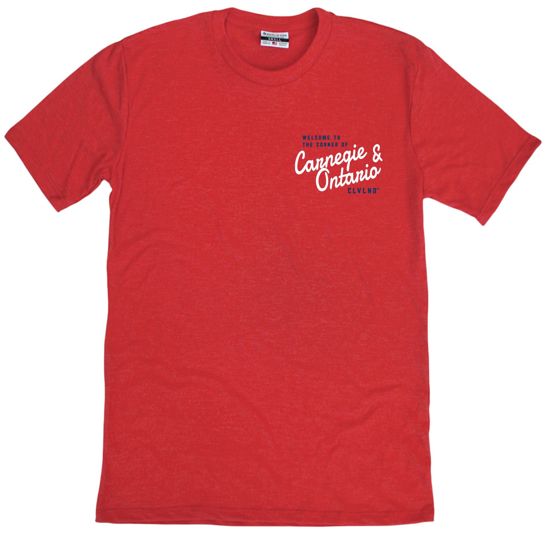 Where I'm From Adult Cleveland Red 2Sided Diamond T-Shirt product image