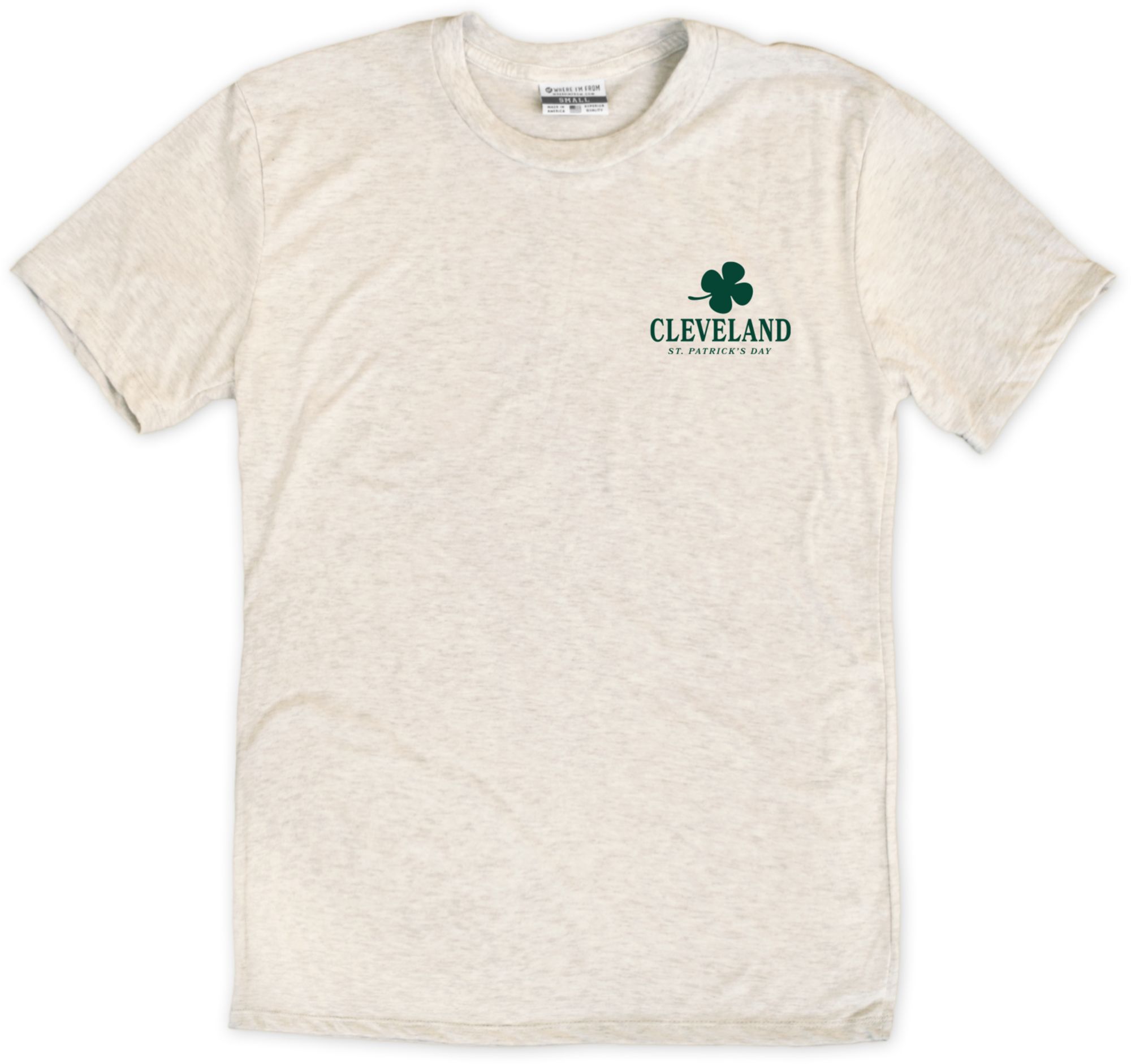 Where I'm From Adult Cleveland&nbsp;St. Patrick's Day Oatmeal 2 Hit T-Shirt product image