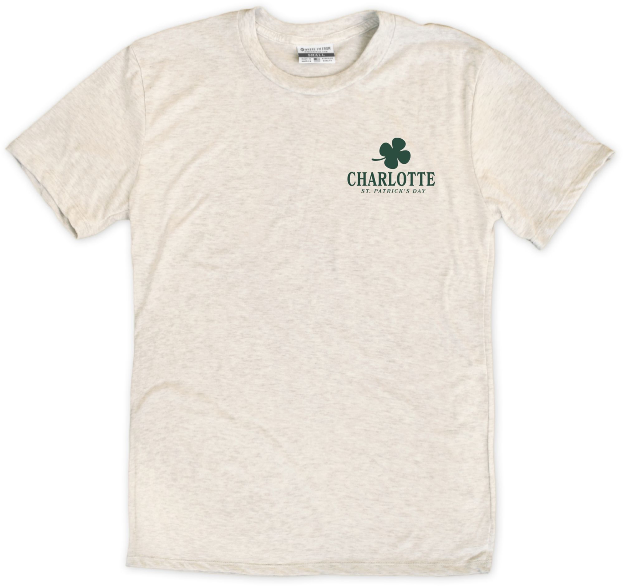 Where I'm From Adult Charlotte City Oatmeal St. Patty's T-Shirt product image