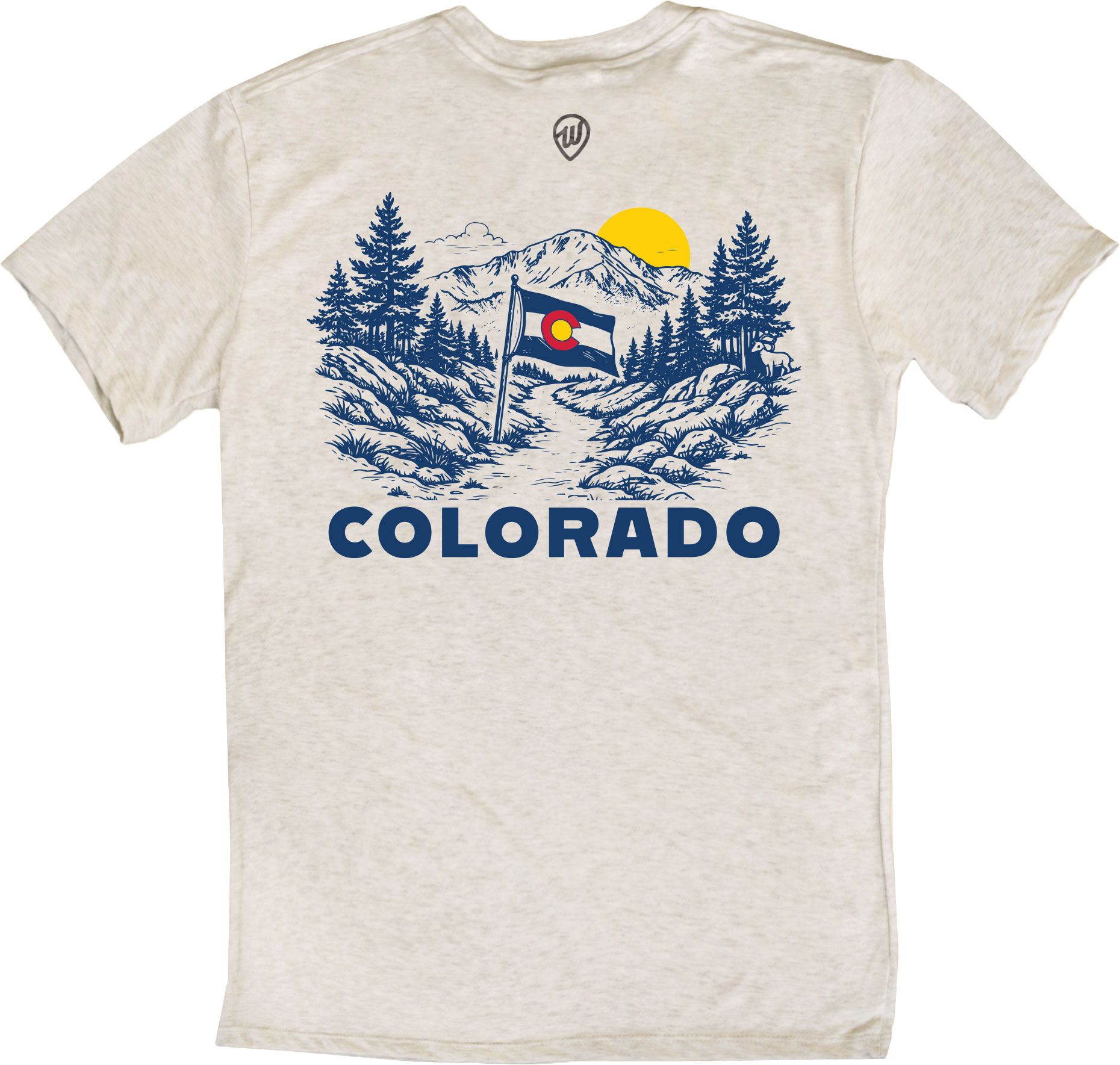Where I'm From Adult Colorado Gray Flag Scene T-Shirt product image