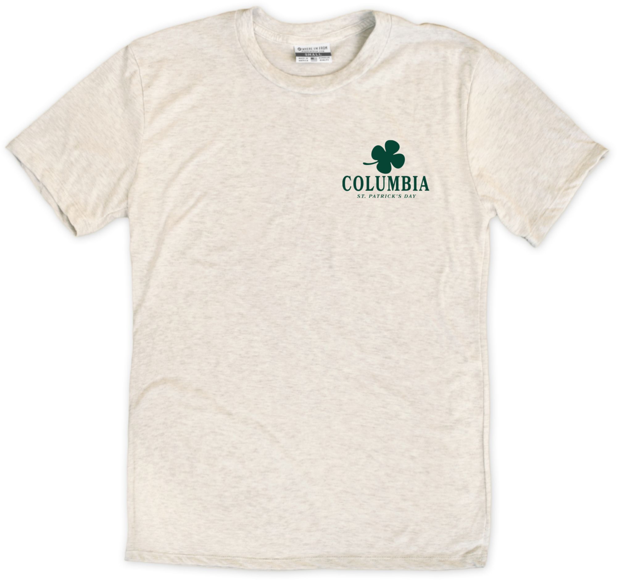 Where I'm From Adult Columbia City Oatmeal St. Patty's T-Shirt product image