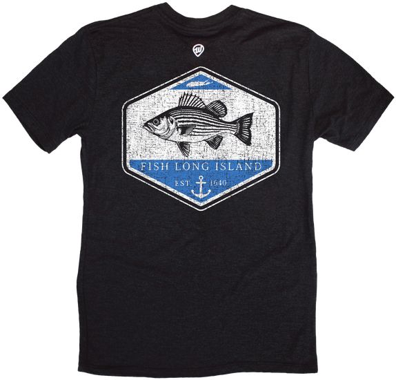 Where I'm From Men's Long Island Black Father's Day Fish 2 Hit T-Shirt product image