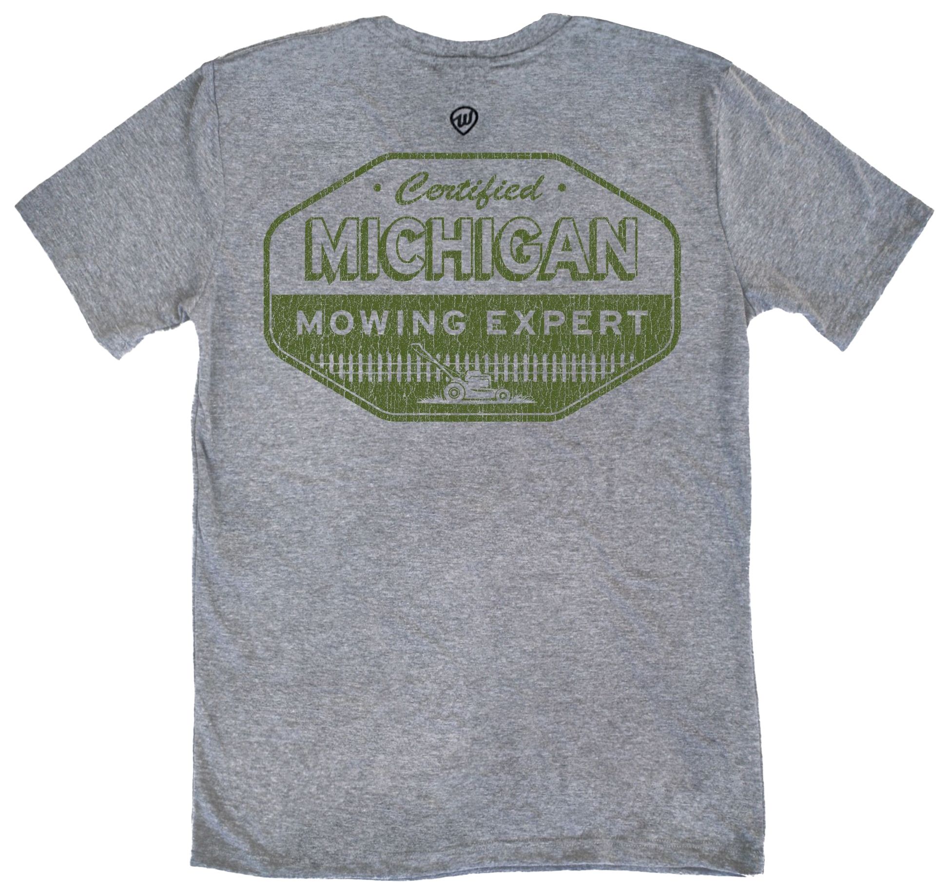 Where I'm From Men's Father's Day Michigan Gray Mowing 2 Hit T-Shirt product image