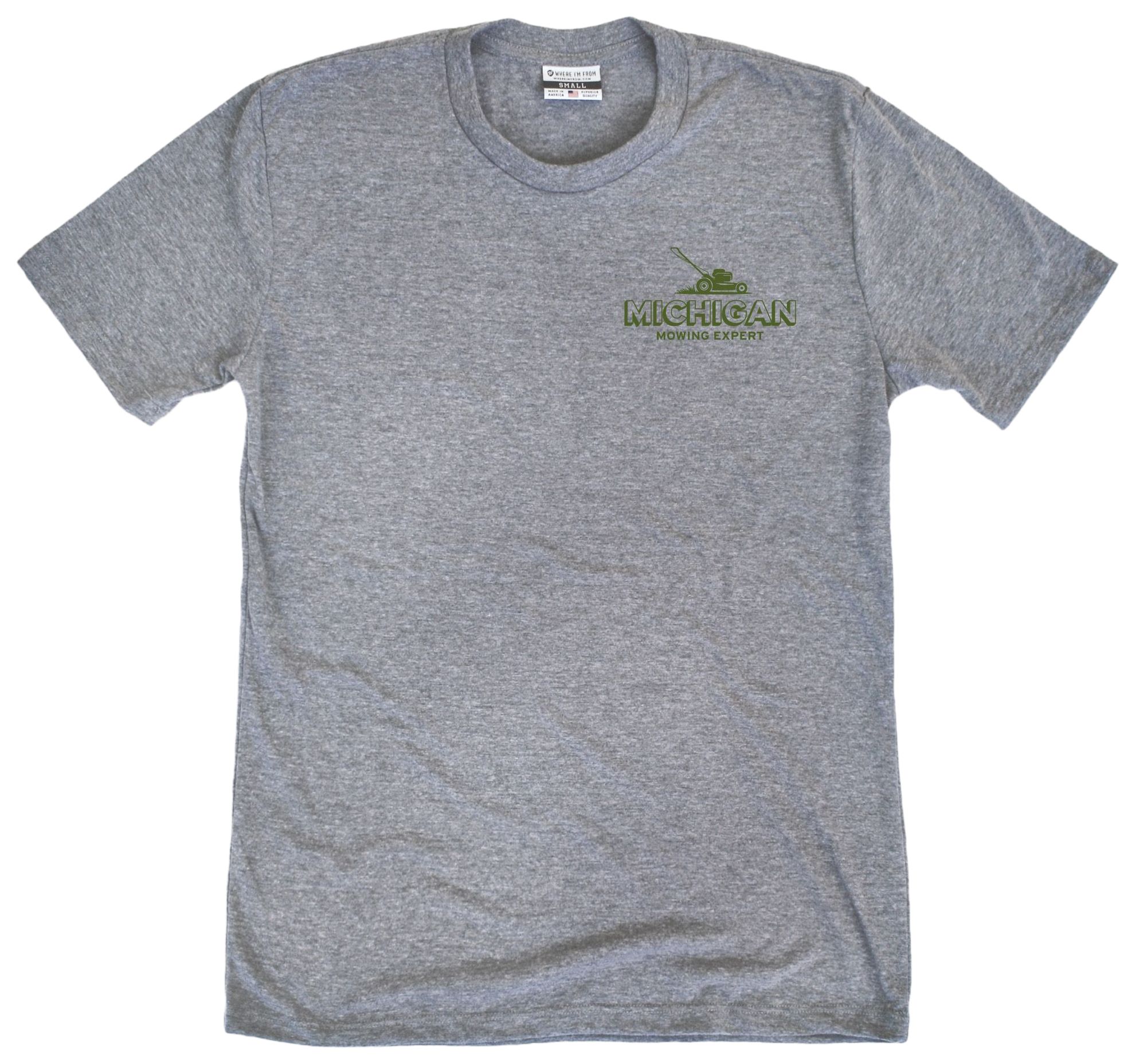Where I'm From Men's Father's Day Michigan Gray Mowing 2 Hit T-Shirt product image