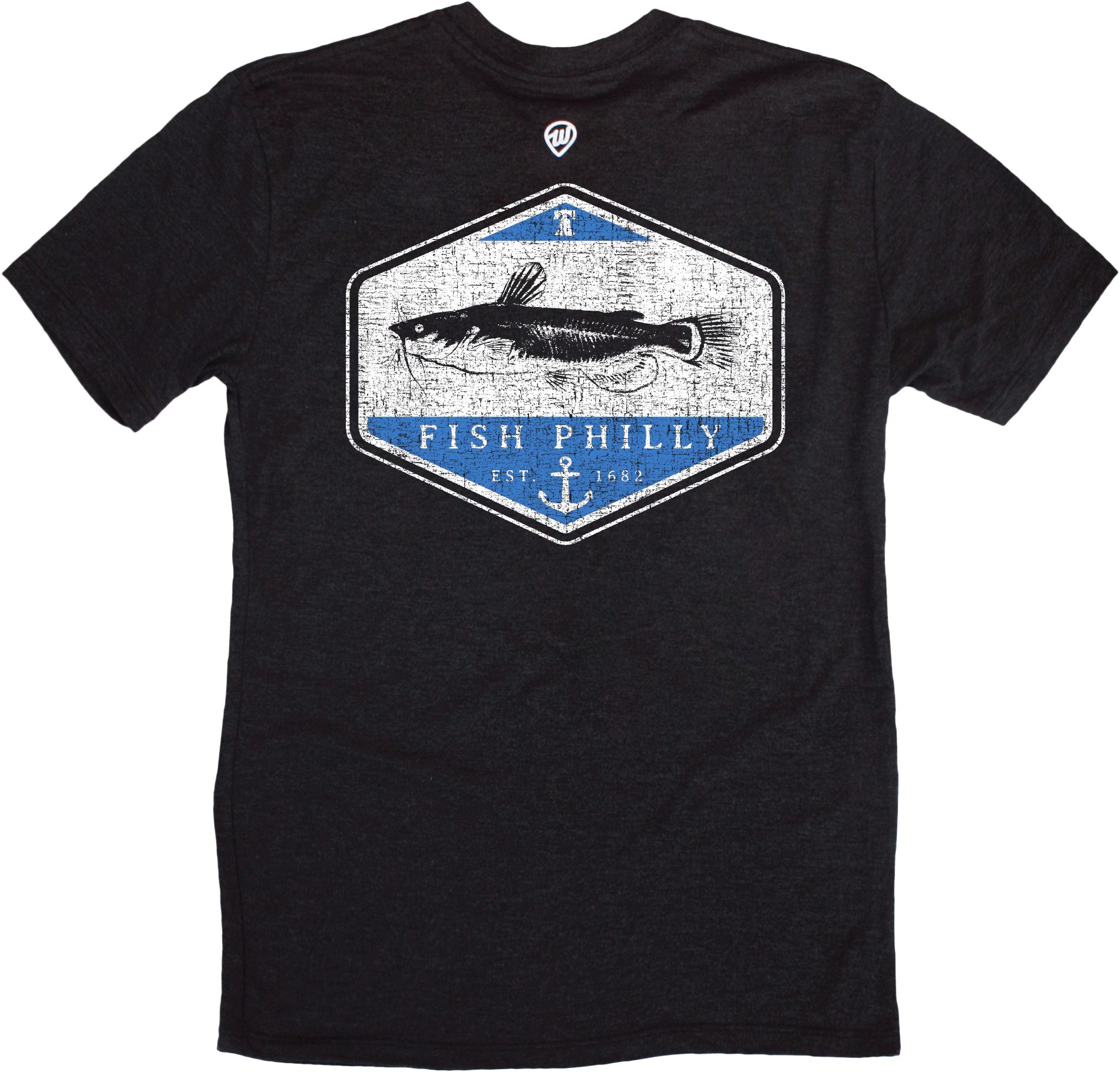 Where I'm From Men's Philadelphia Black Father's Day Fish 2 Hit T-Shirt product image