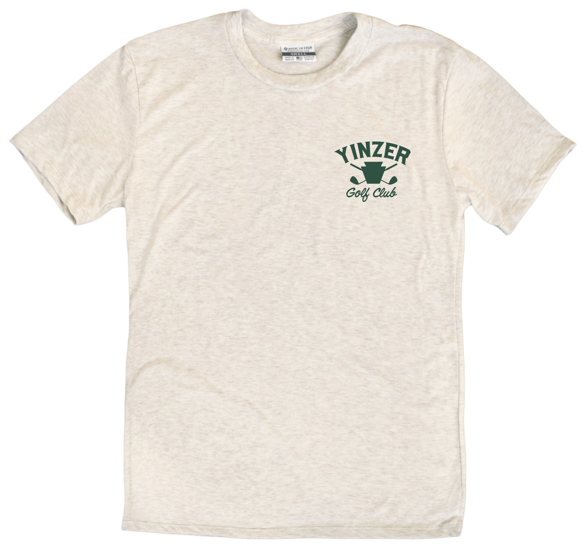 Where I'm From Men's Father's Day Pittsburgh Oatmeal Yinzer Golf T-Shirt product image