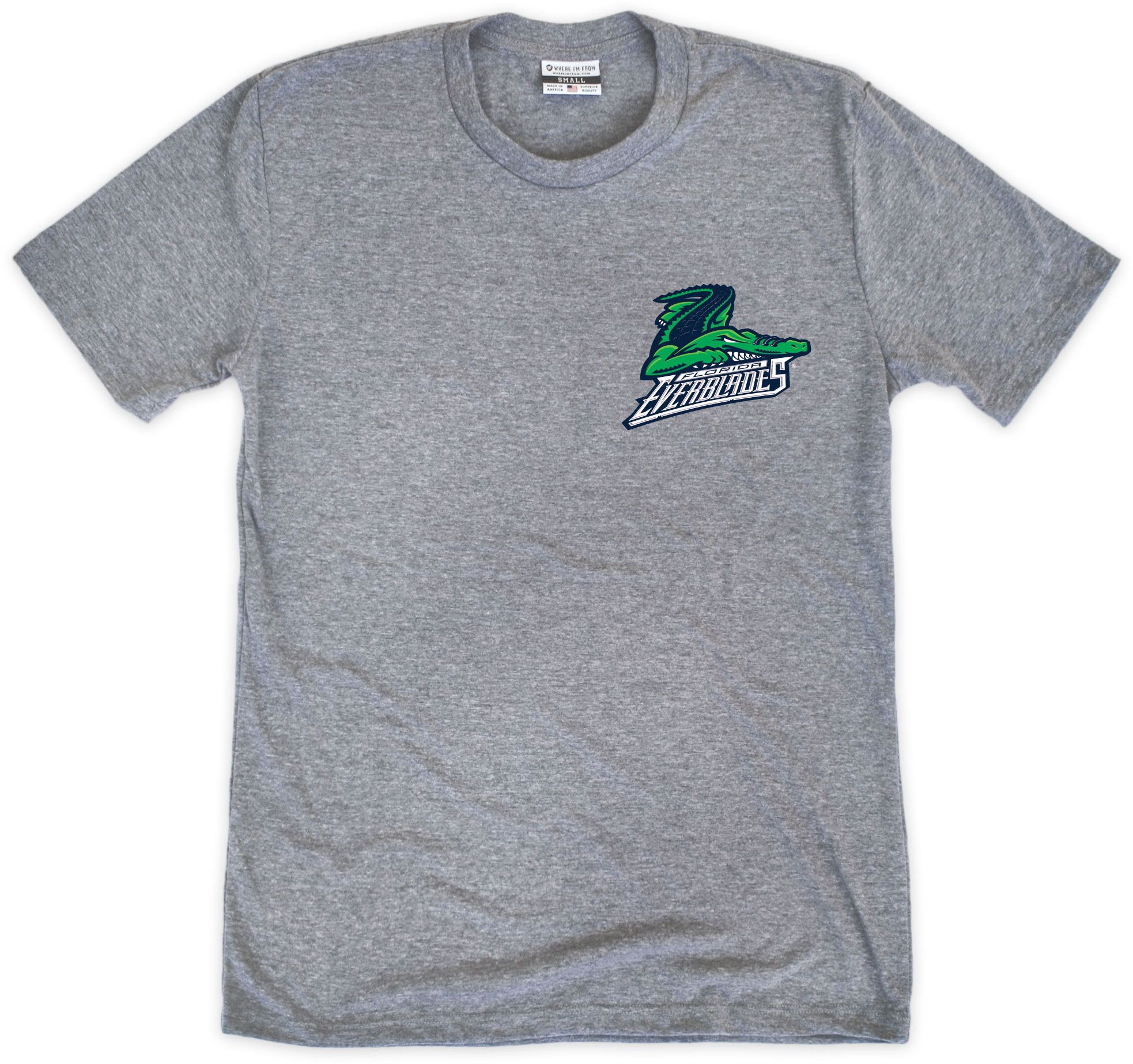 Where I'm From Unisex Florida Everblades Gray 2-Hit T-Shirt product image