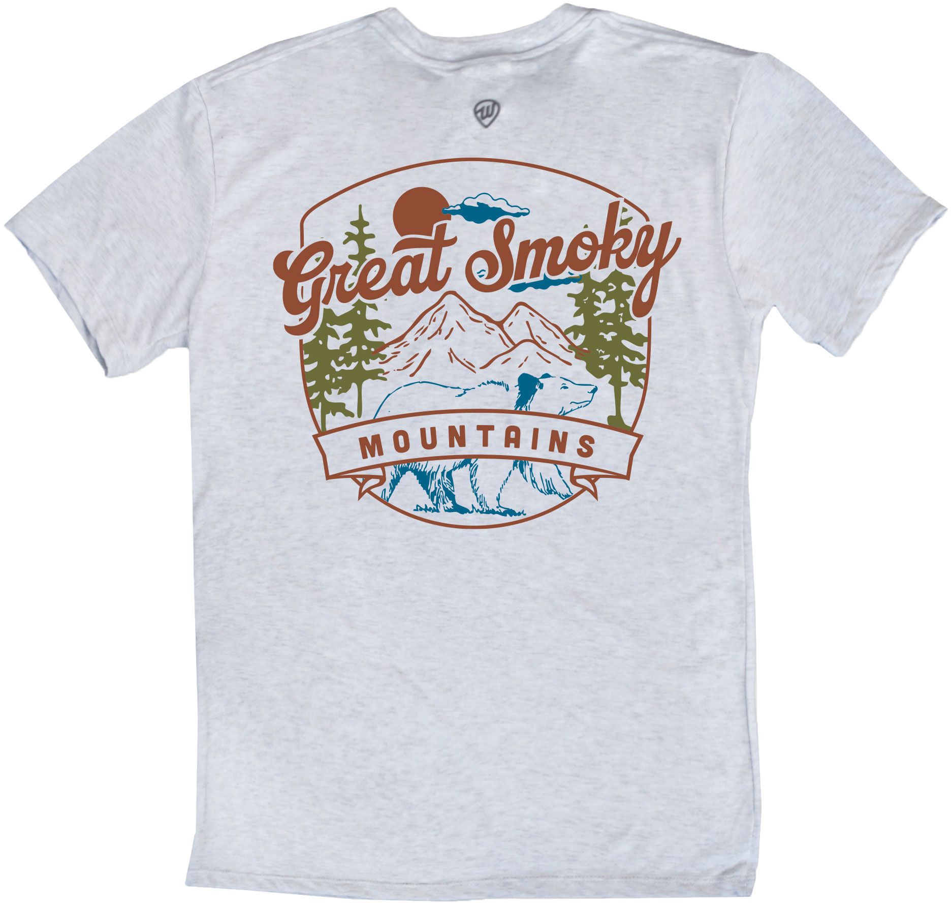 Where I'm From Adult Great Smokey Mountains White 2 Hit T-Shirt product image