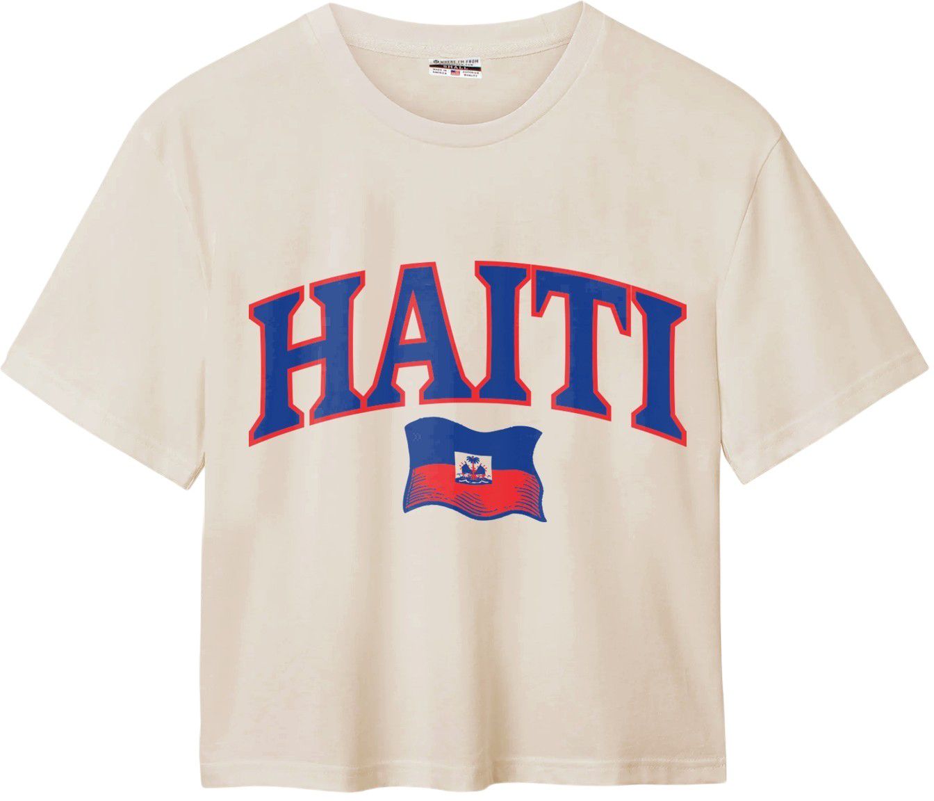 Where I'm From Adult Haiti Natural Flag T-Shirt product image